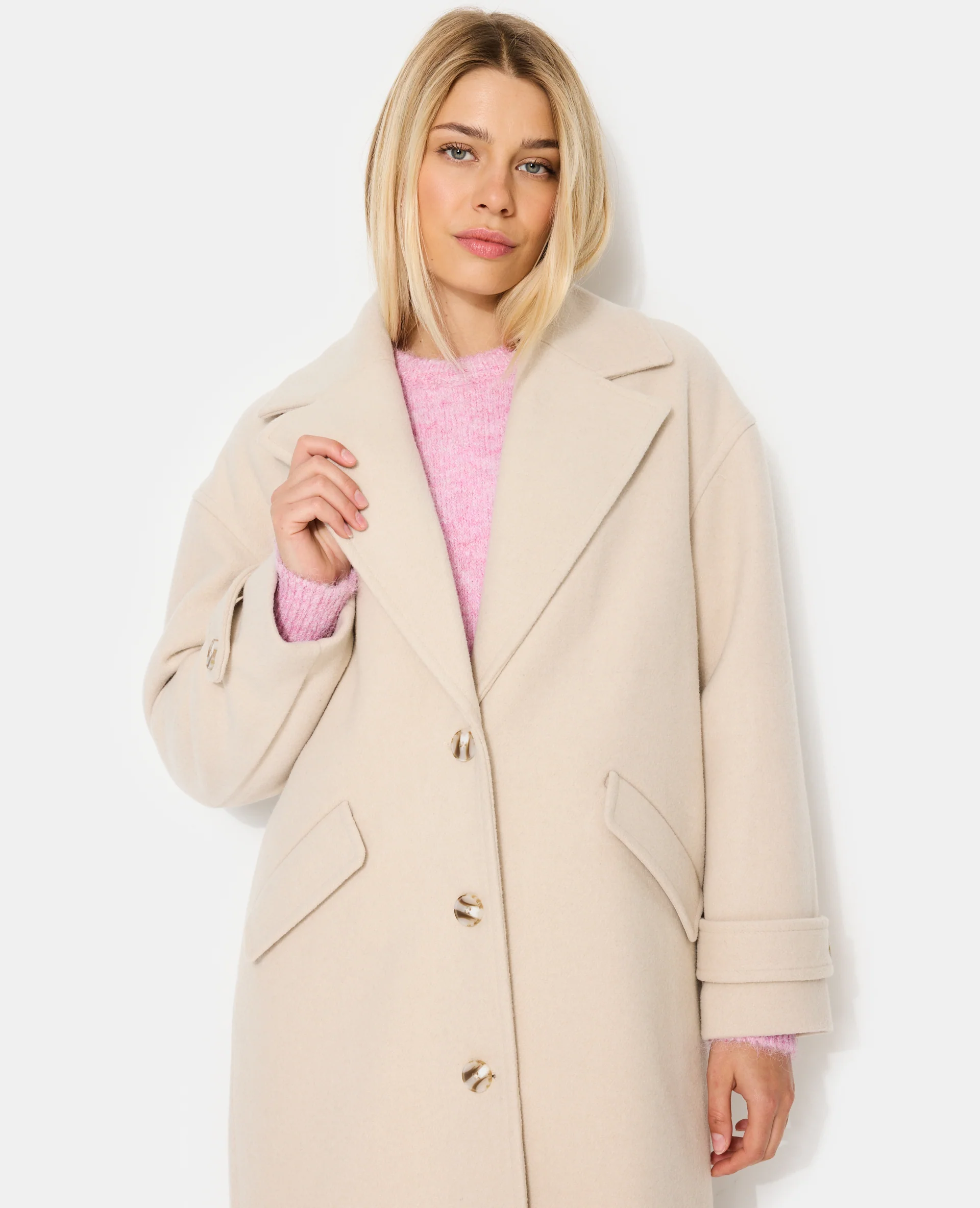 Manteau long drap de laine - Image 3