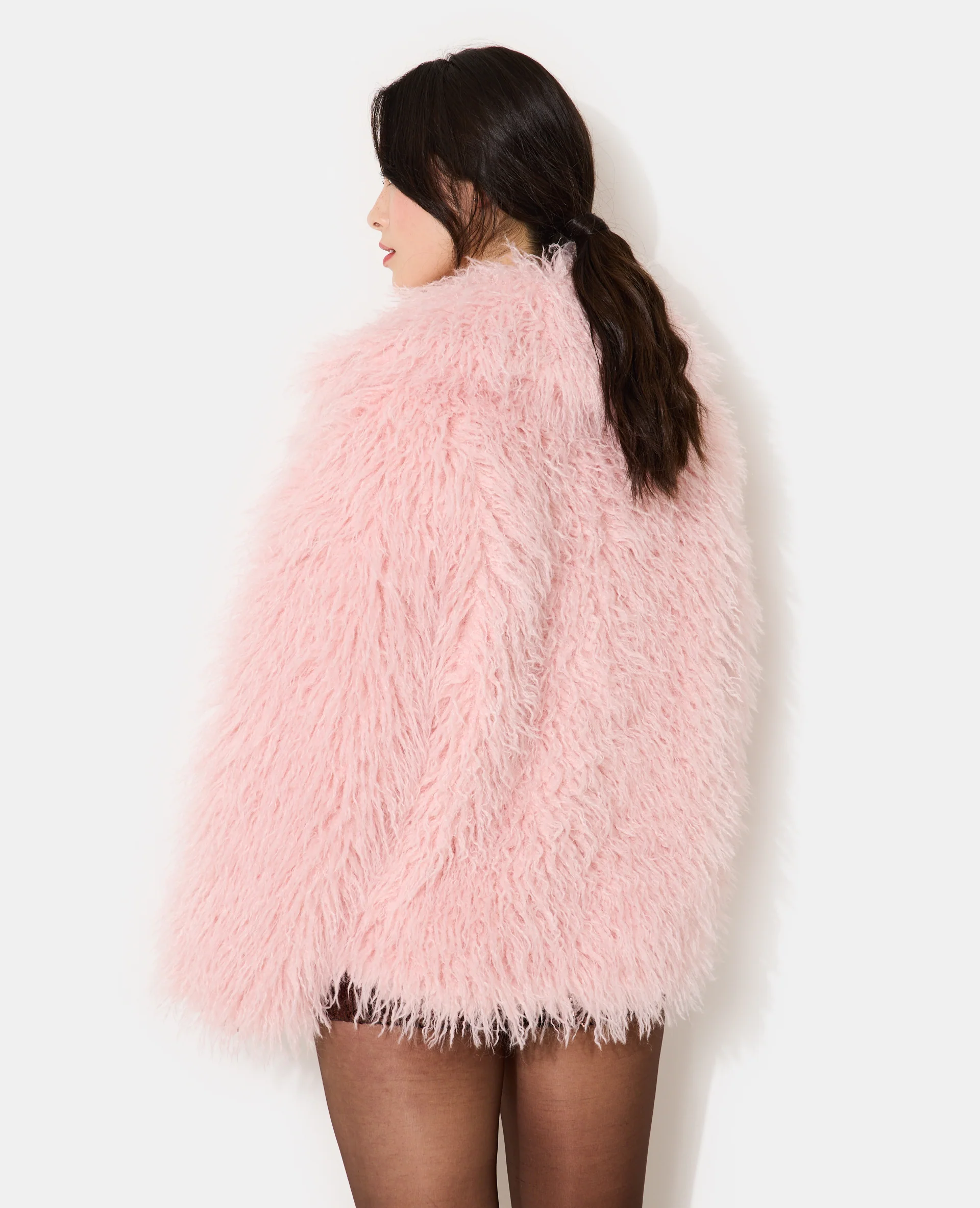 Manteau shaggy poils longs - Image 6