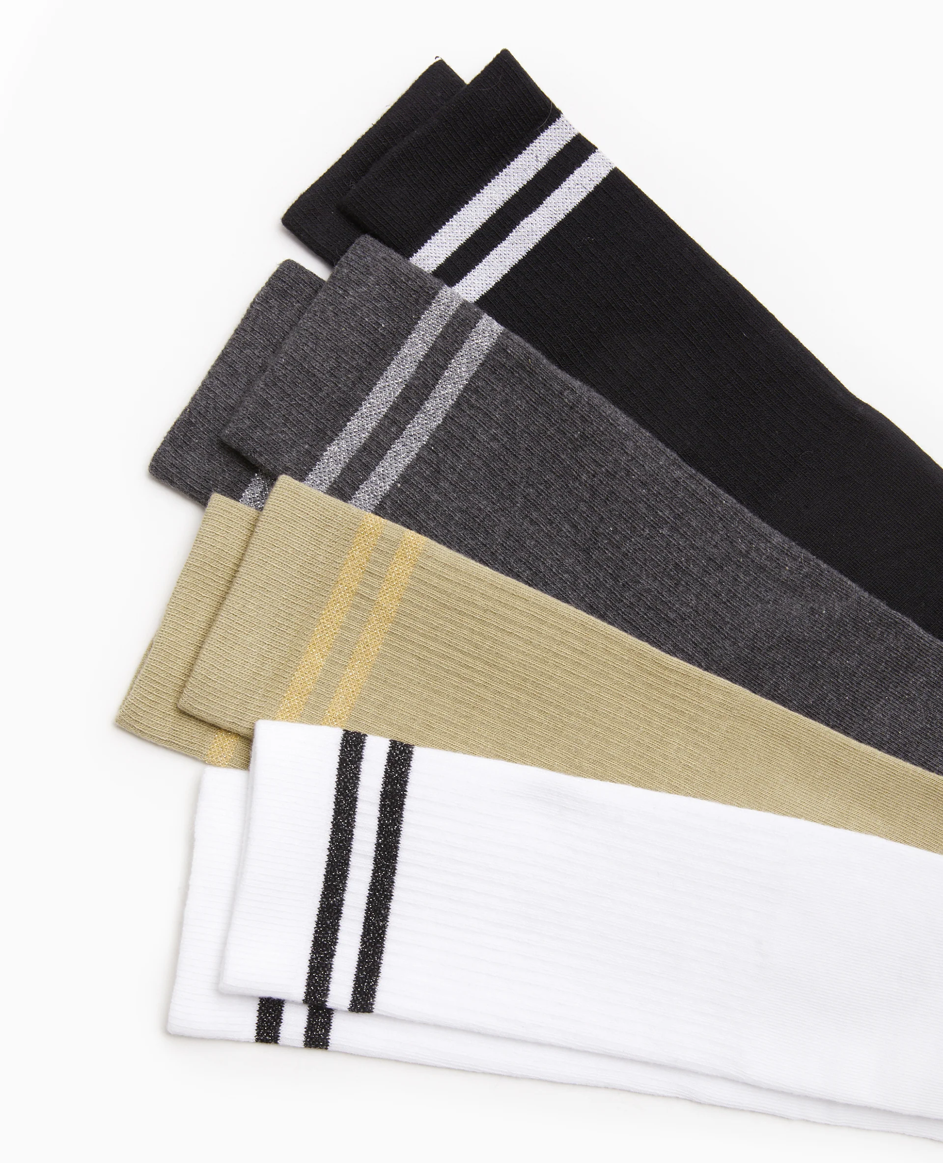 Paire de chaussettes avec bandes lurex - Image 5