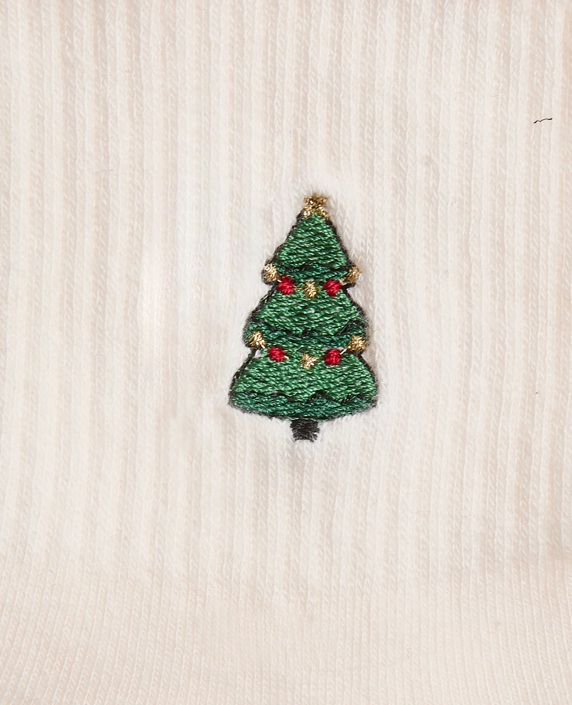 Paire de chaussettes avec broderie sapin de Noël - Image 4