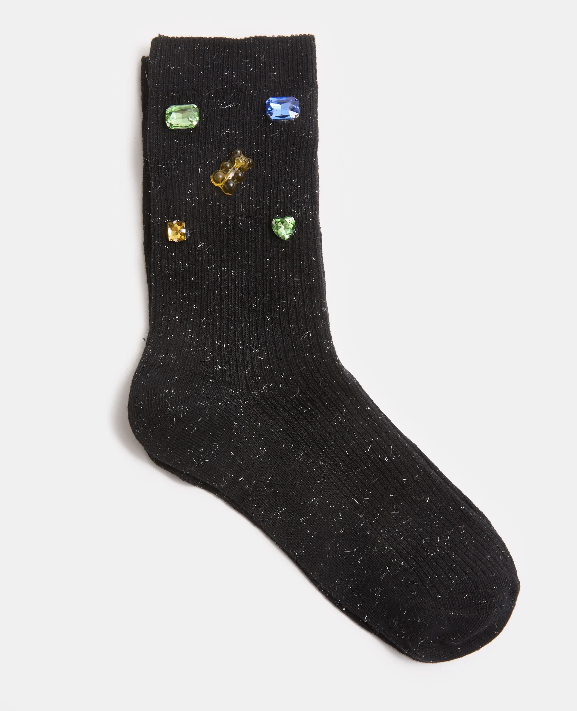 Paire de chaussettes avec strass et nounours colorés - Image 2