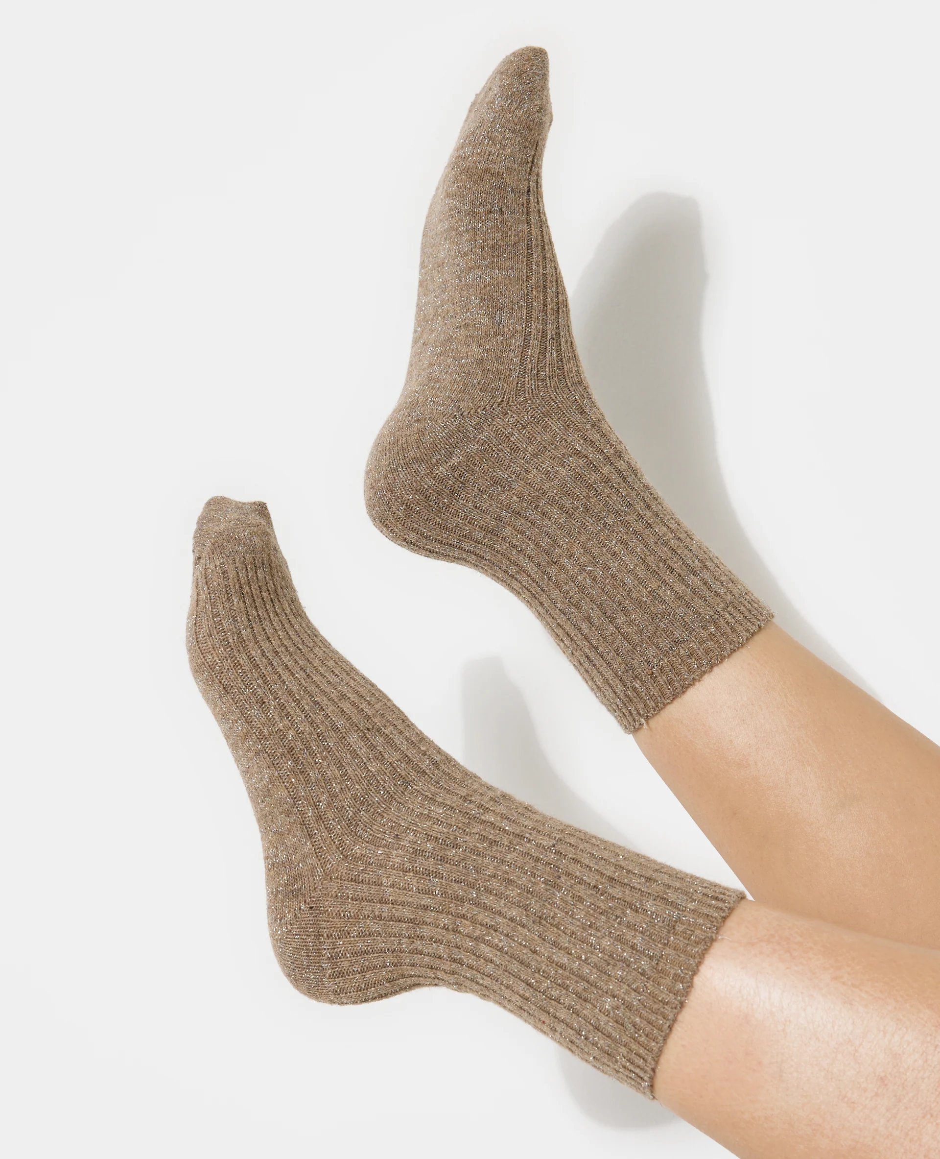 Paire de chaussettes en maille avec lurex - Image 2