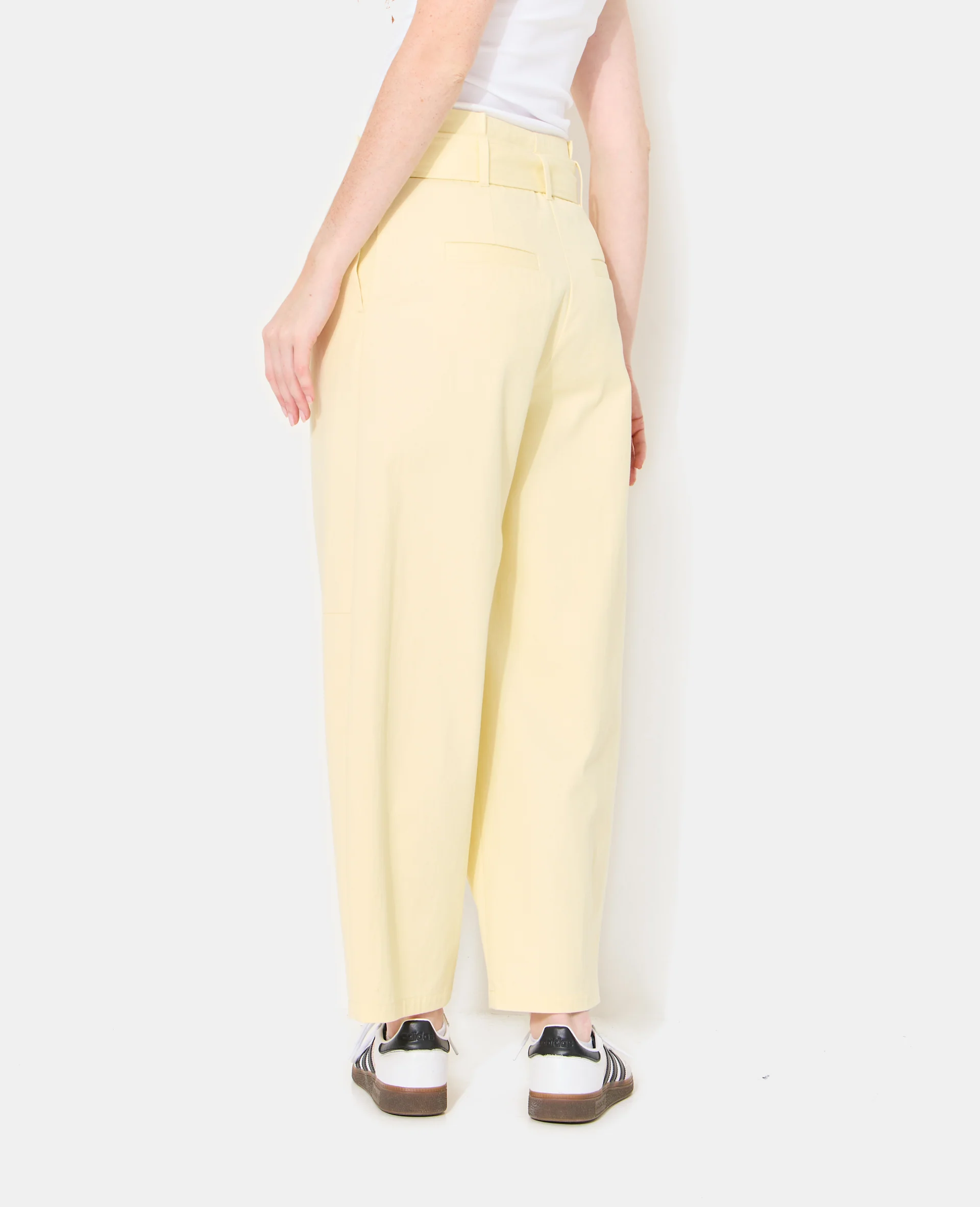 Pantalon barrel taille haute avec ceinture - Image 6