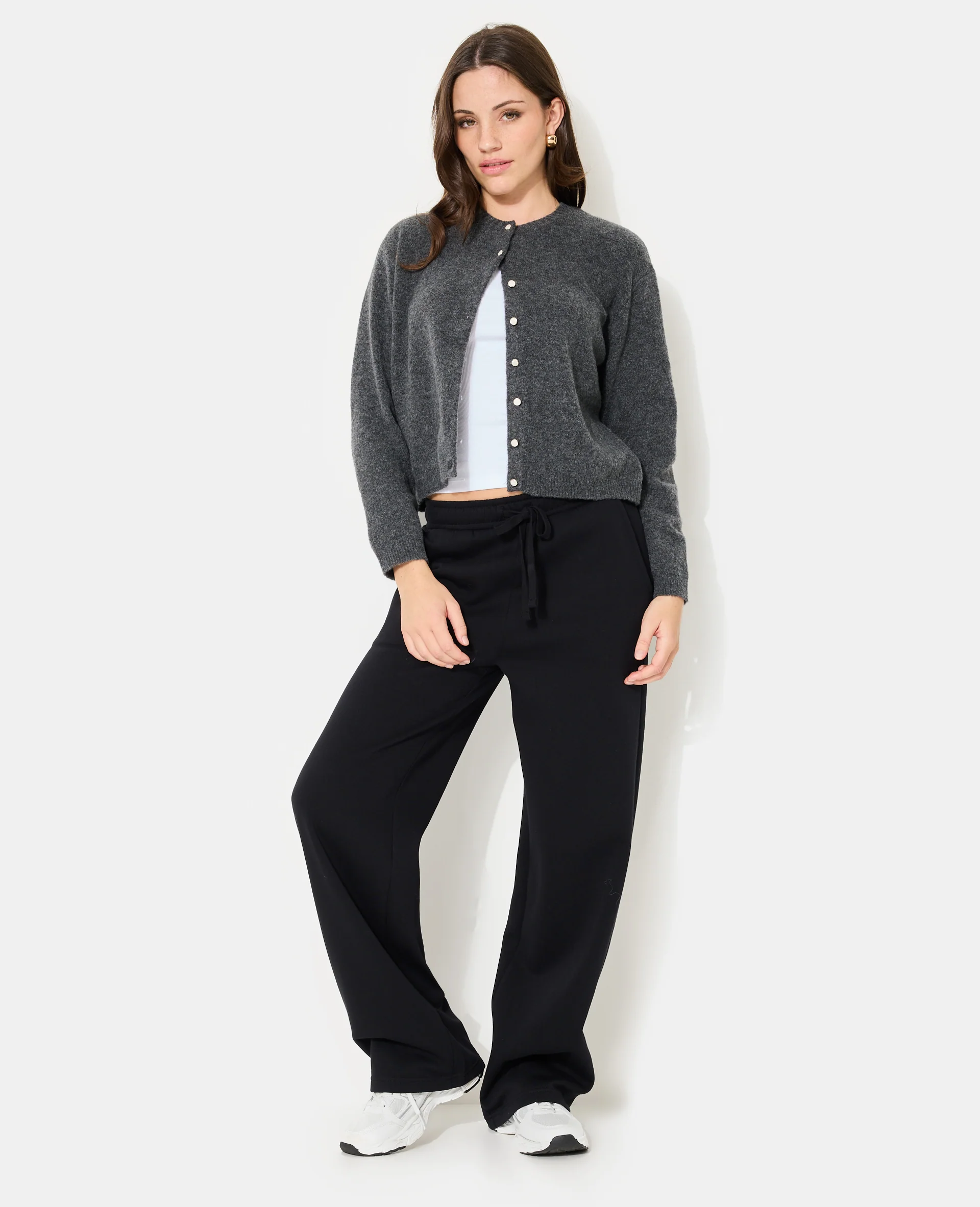 Pantalon de jogging bas droits en molleton