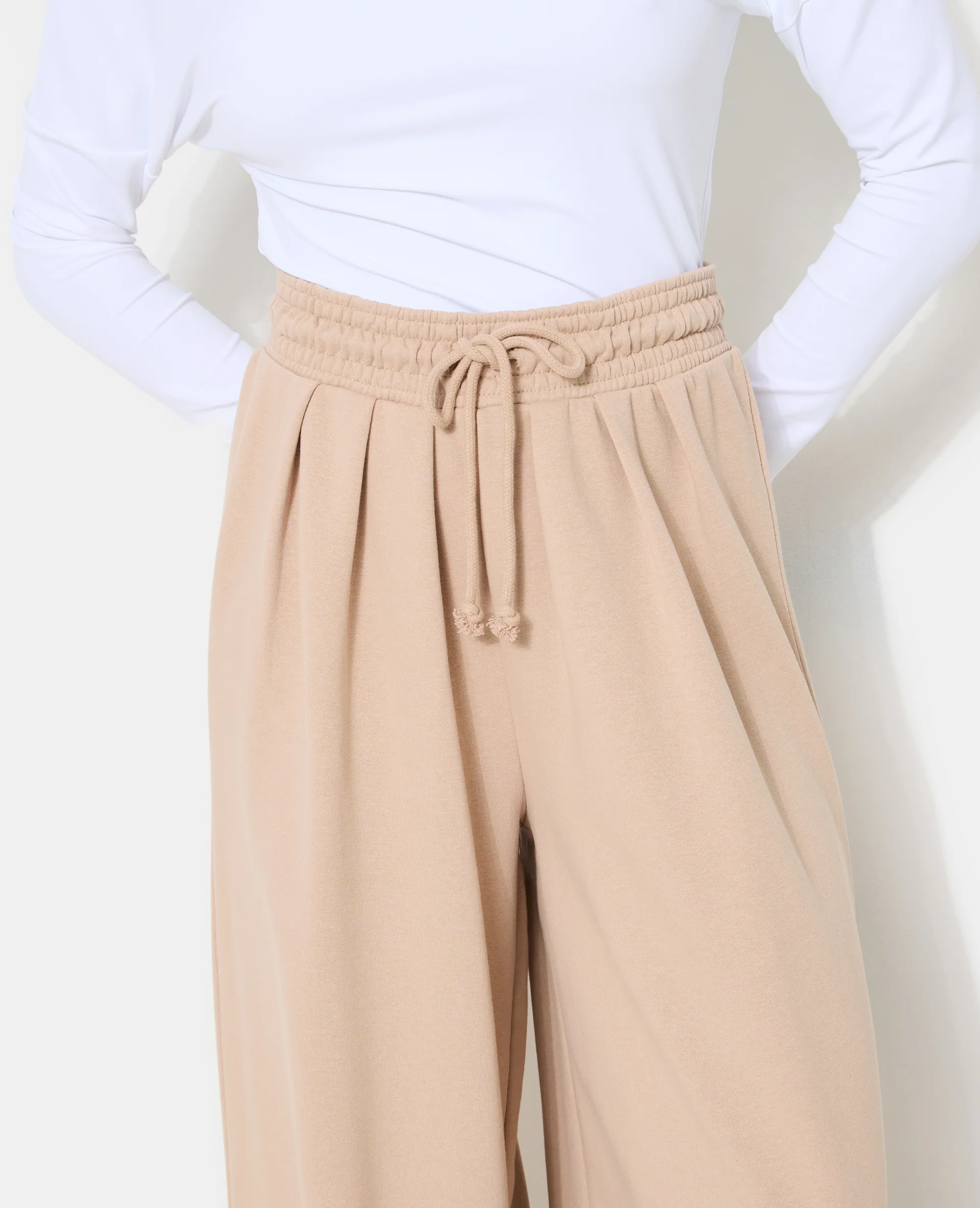Pantalon de jogging extra large avec pinces bas droits - Image 3