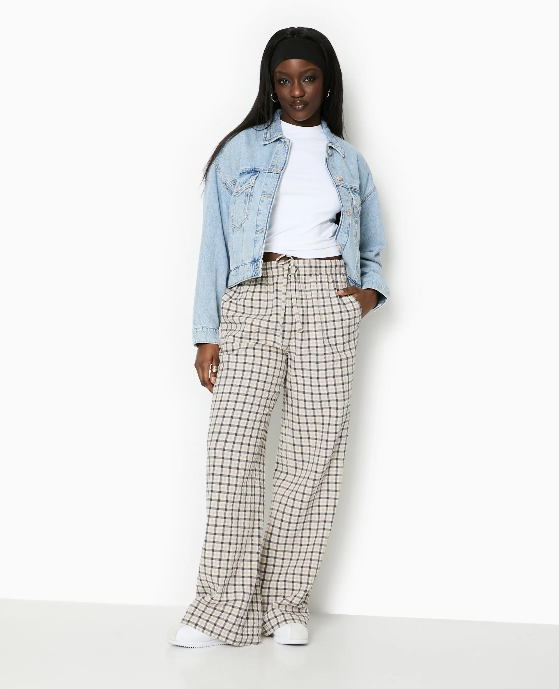 Pantalon droit Ă carreaux - Image 5