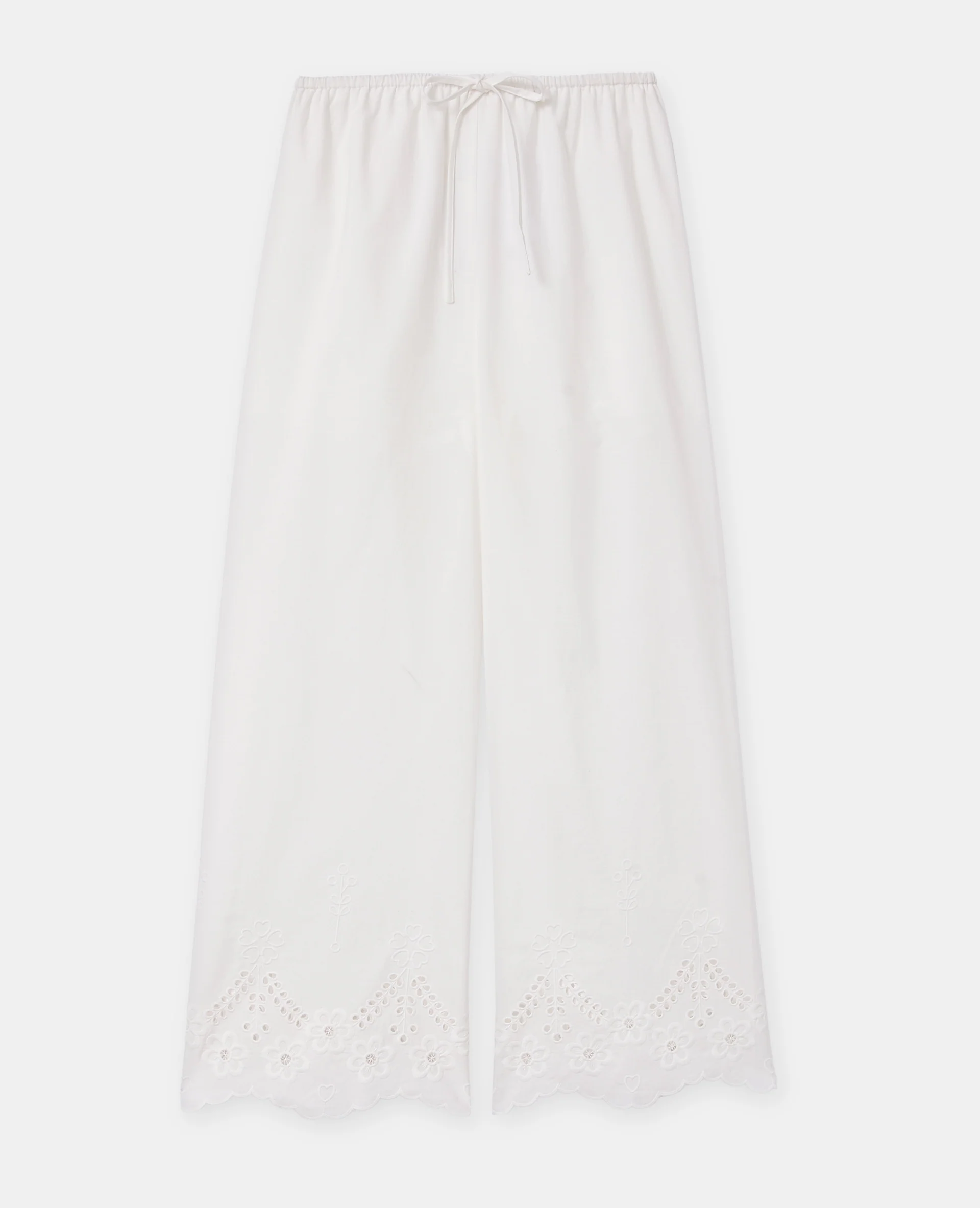 Pantalon droit avec broderie anglaise ajourée - Image 4