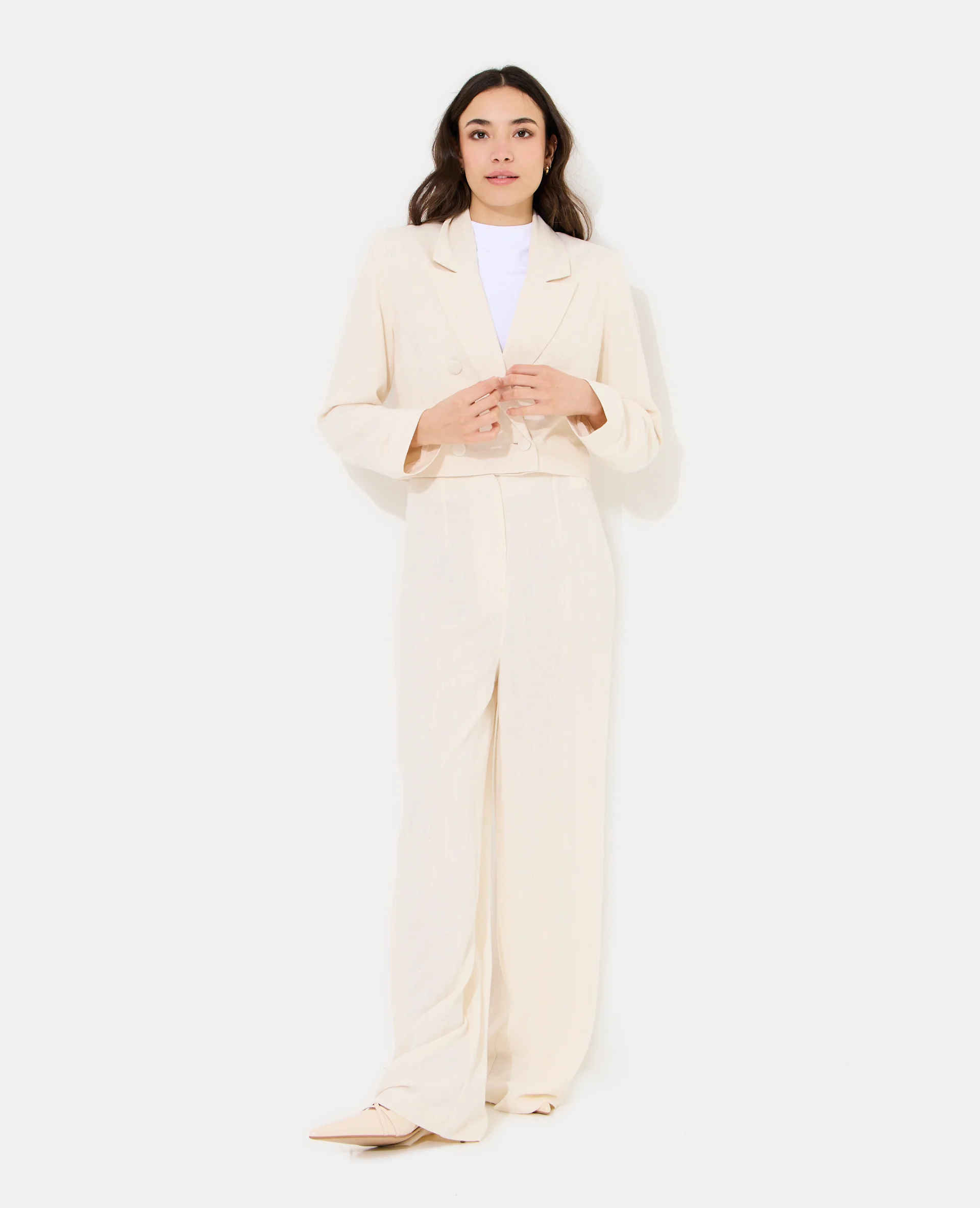 Pantalon droit avec lin - Image 7