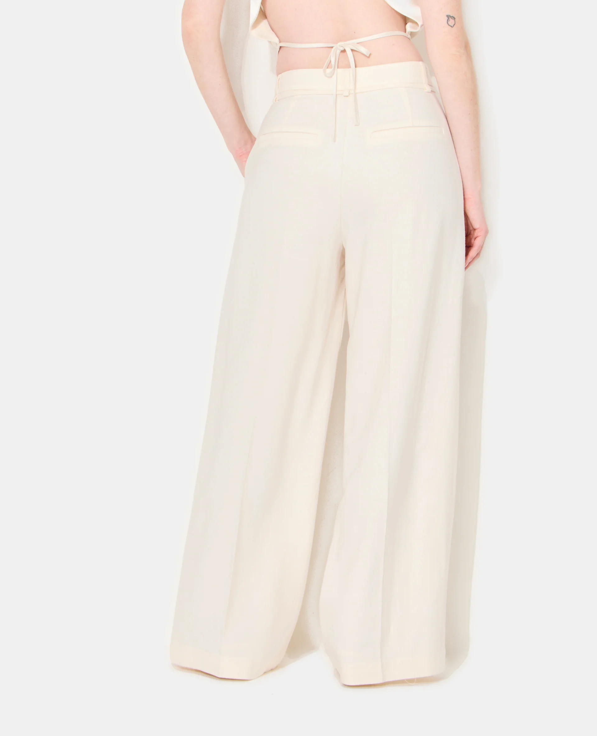 Pantalon droit en tissu effet lin - Image 6