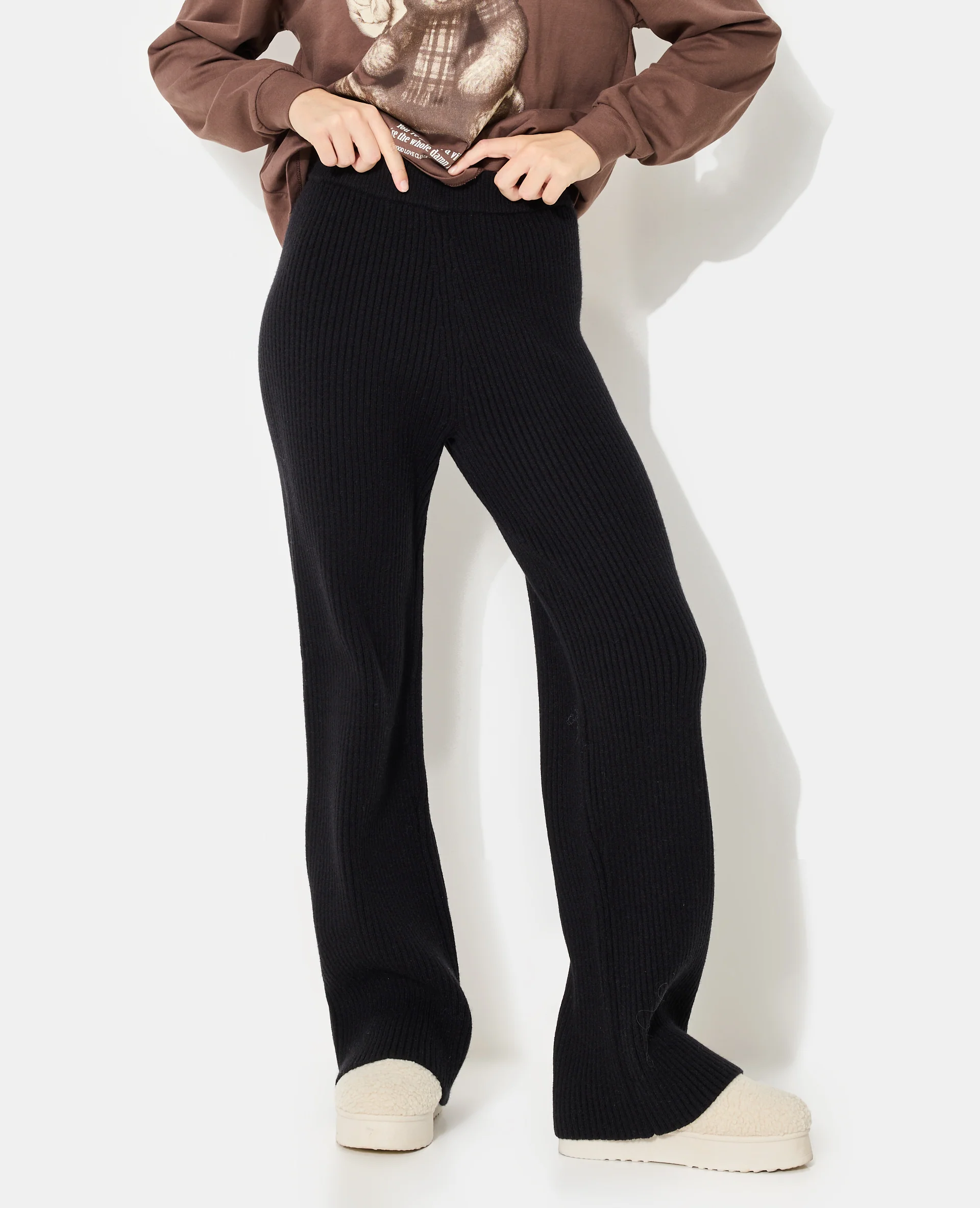 Pantalon en maille côtelée épaisse - Image 5