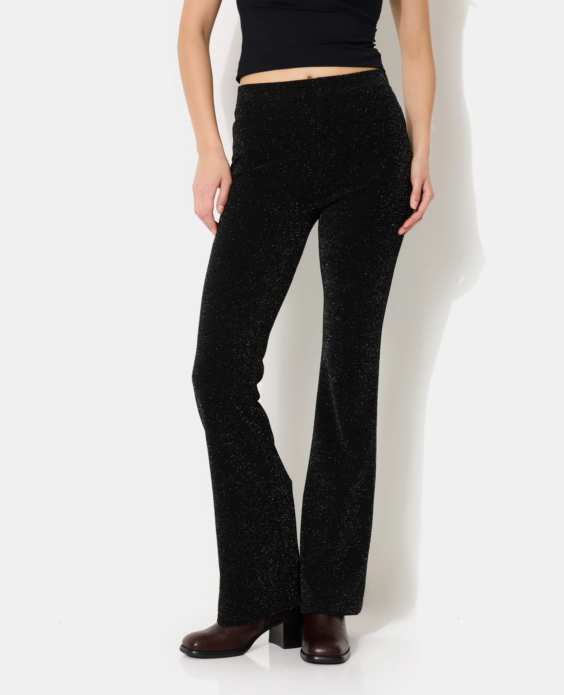 Pantalon flare en maille avec fils lurex - Image 5