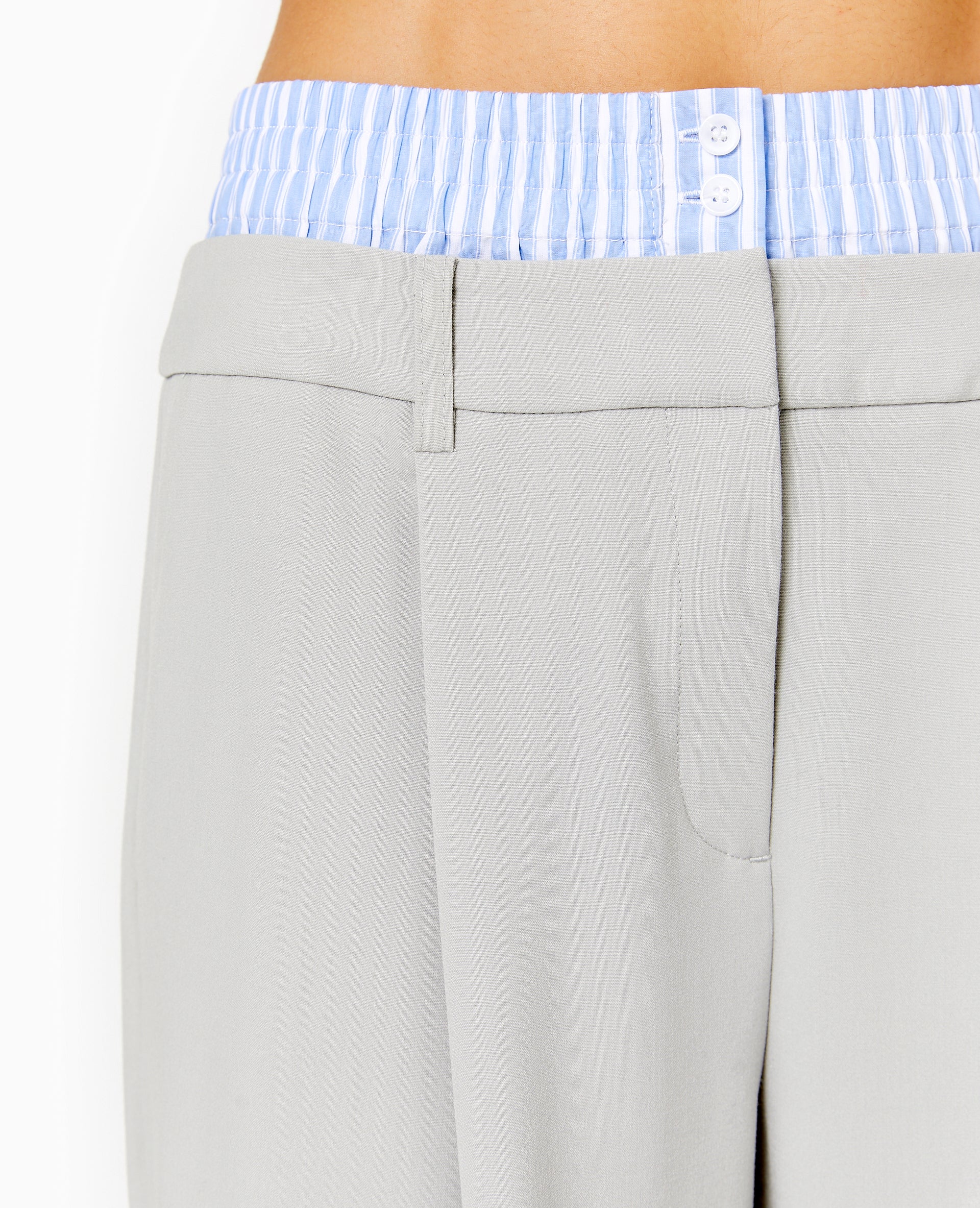 Pantalon large avec effet caleçon apparent - Image 2
