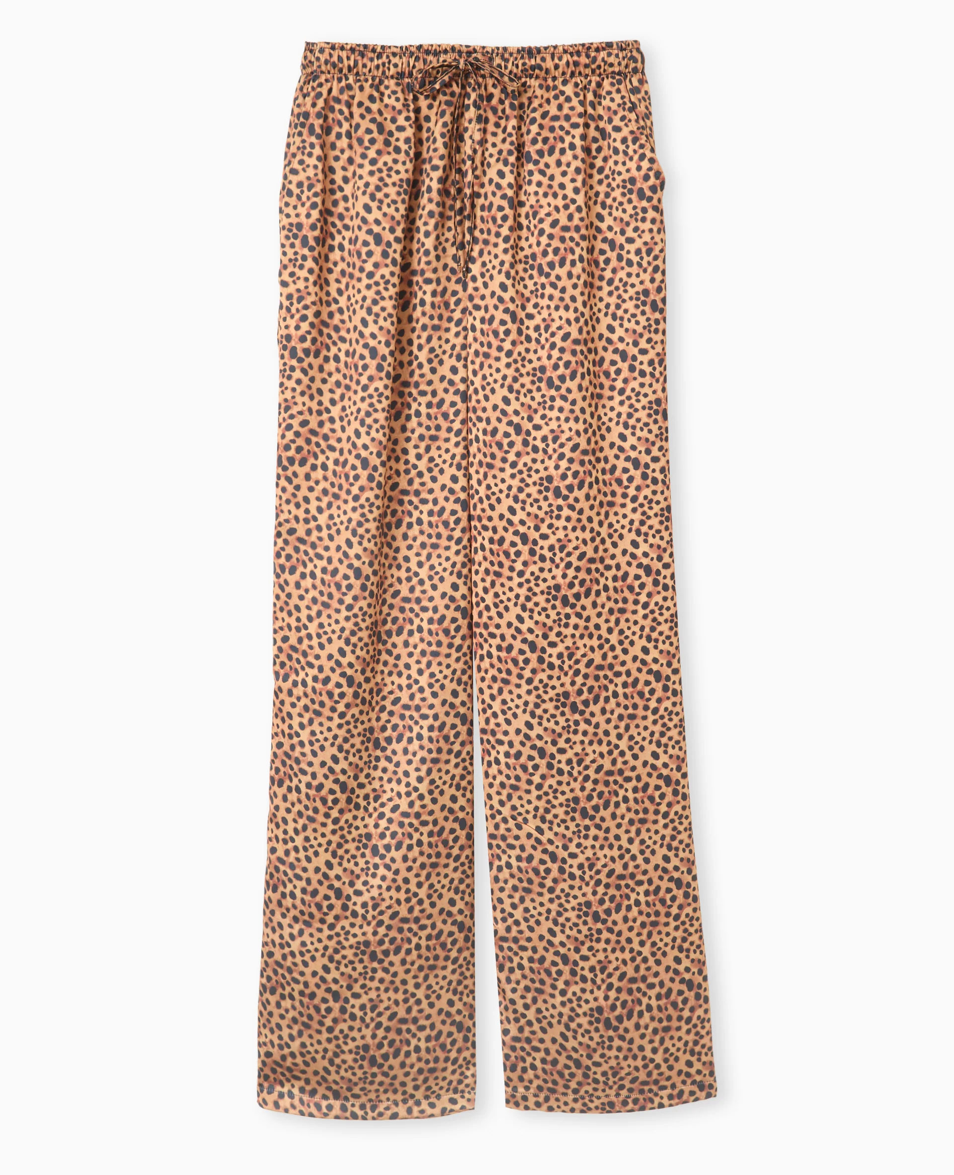 Pantalon large en tissu satiné motif léopard - Image 4