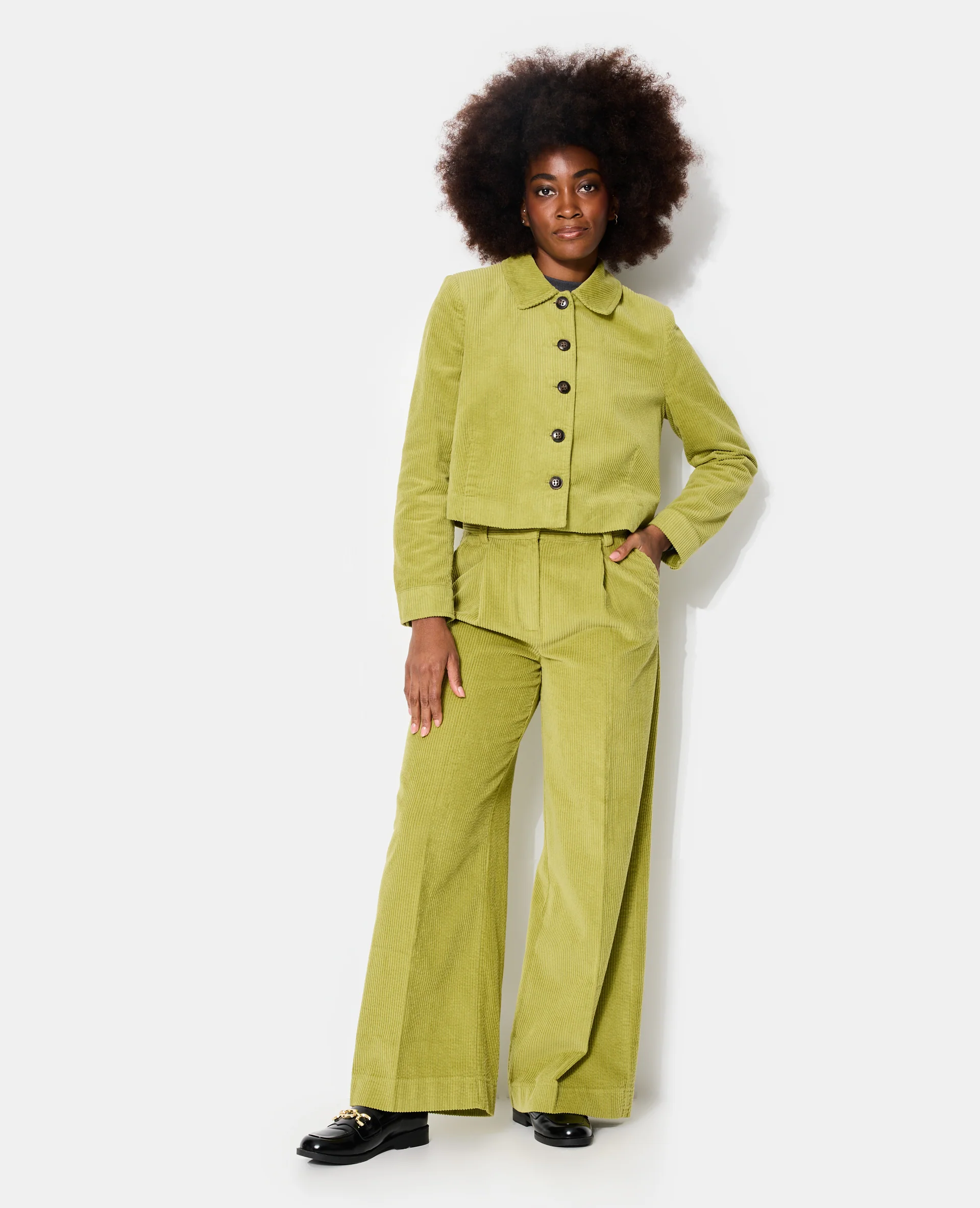 Pantalon large en velours grosse cĂ´te