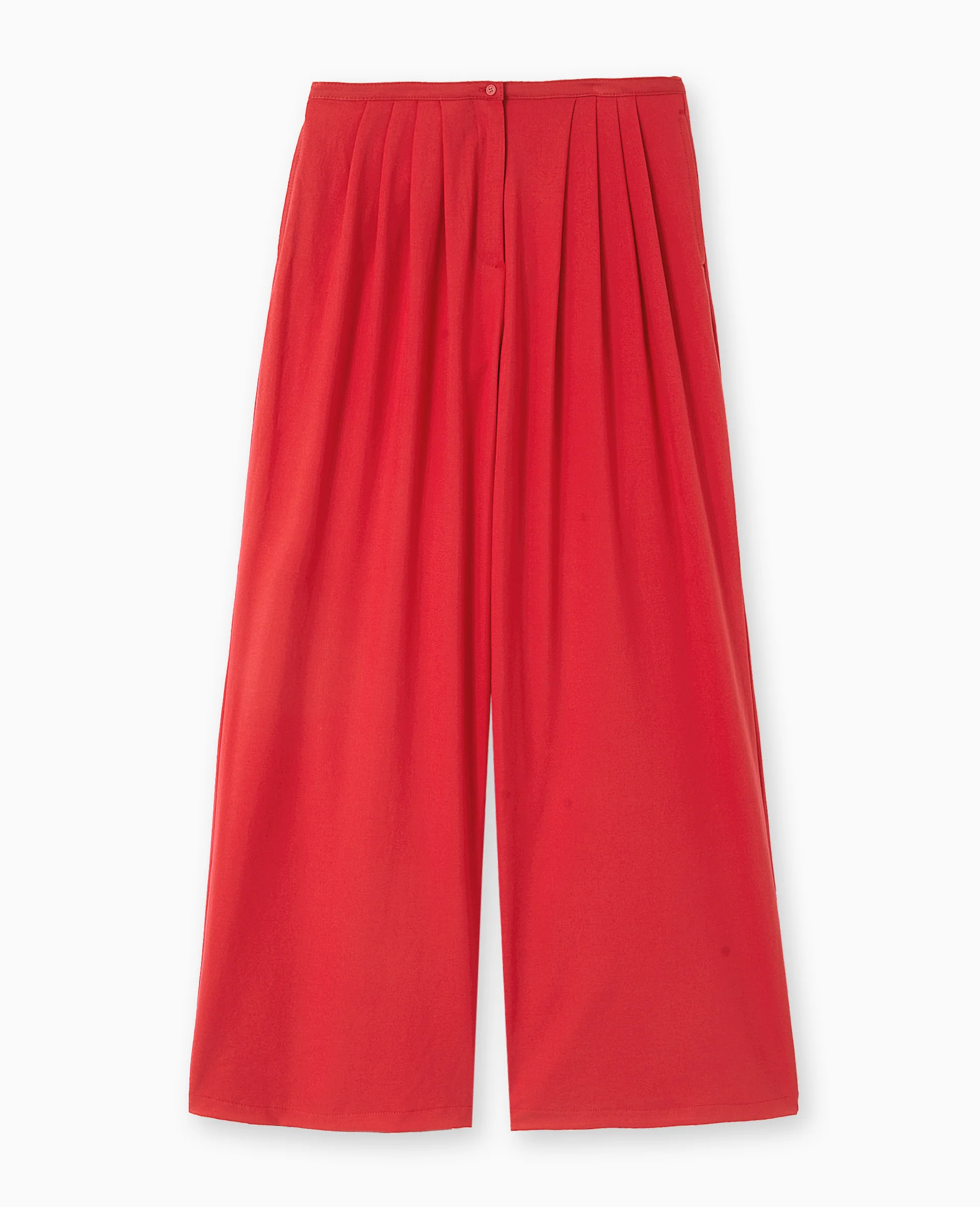 Pantalon large et droit avec pinces - Image 4