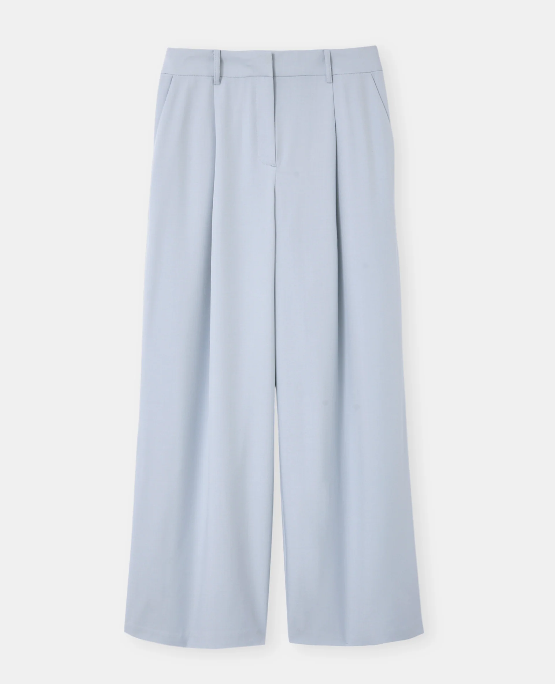 Pantalon large et droit avec pinces - Image 4
