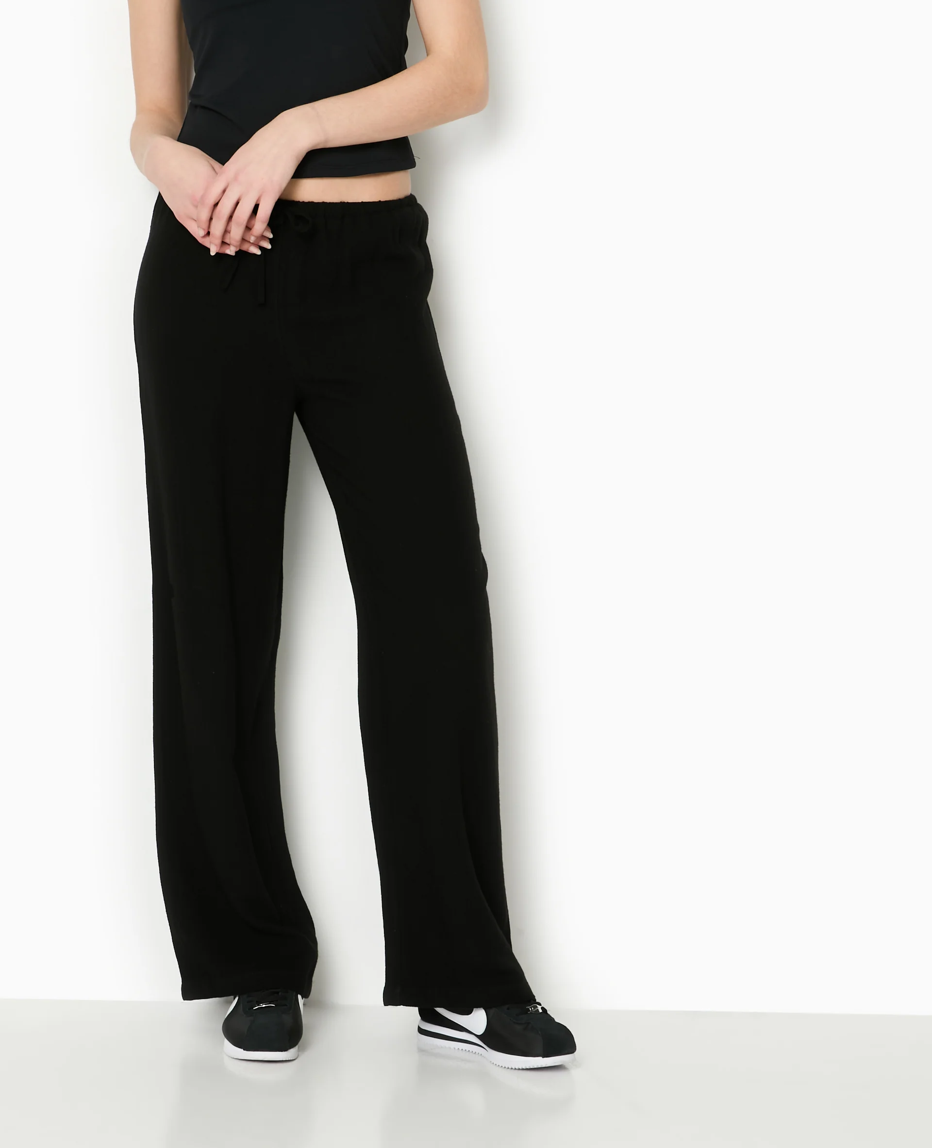 Pantalon large et droit avec taille élastiquée - Image 2