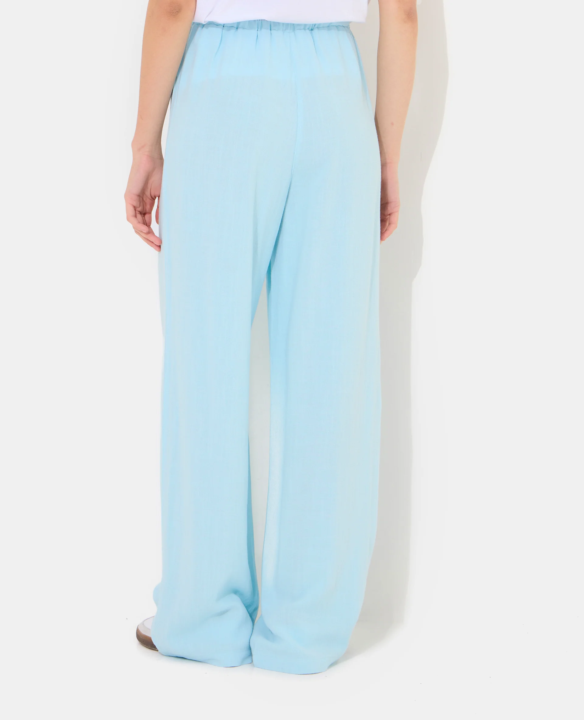 Pantalon large et droit avec taille élastiquée - Image 6