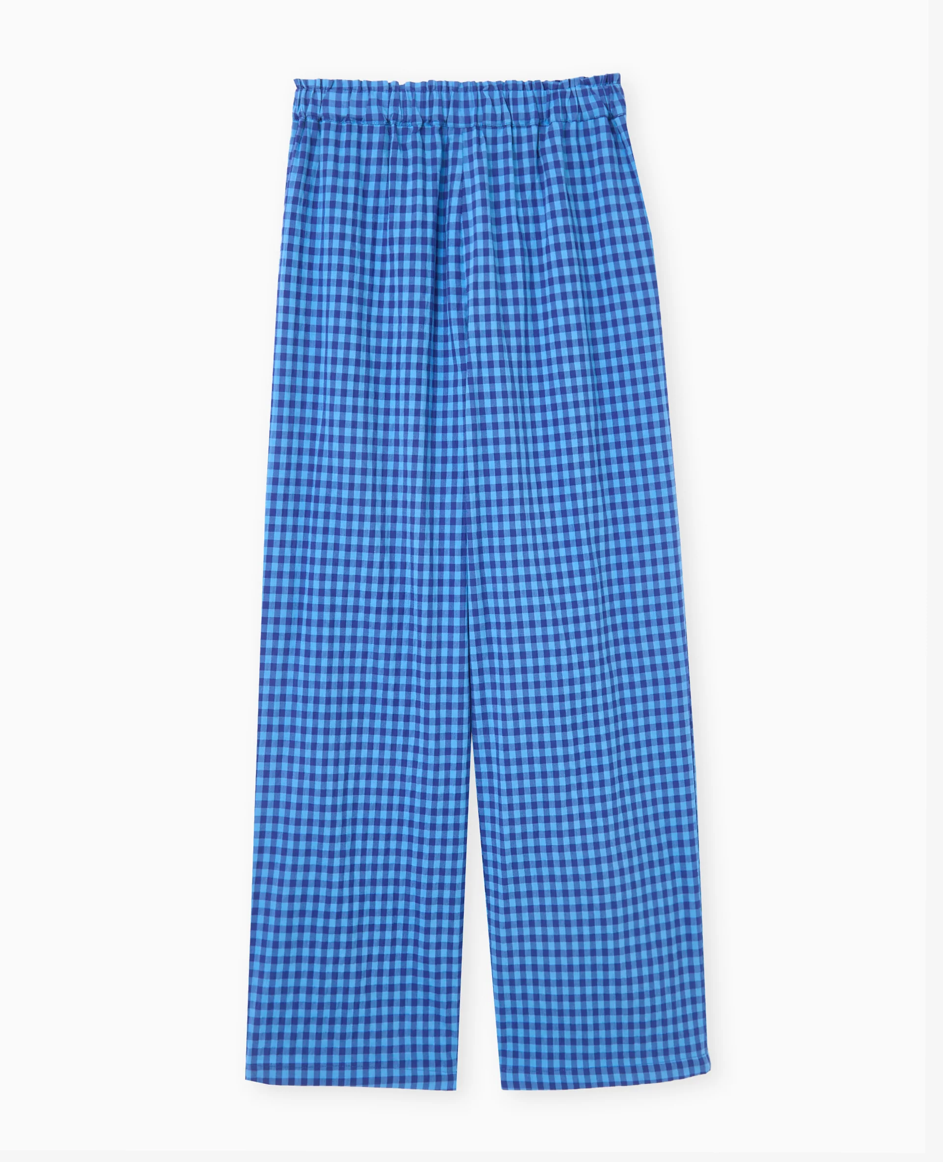 Pantalon large motif vichy - Image 4