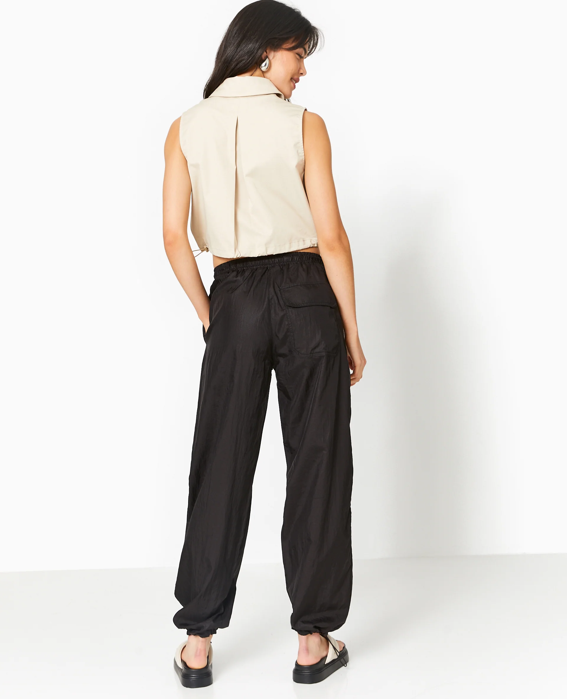 Pantalon parachute avec liens élastiqués - Image 6