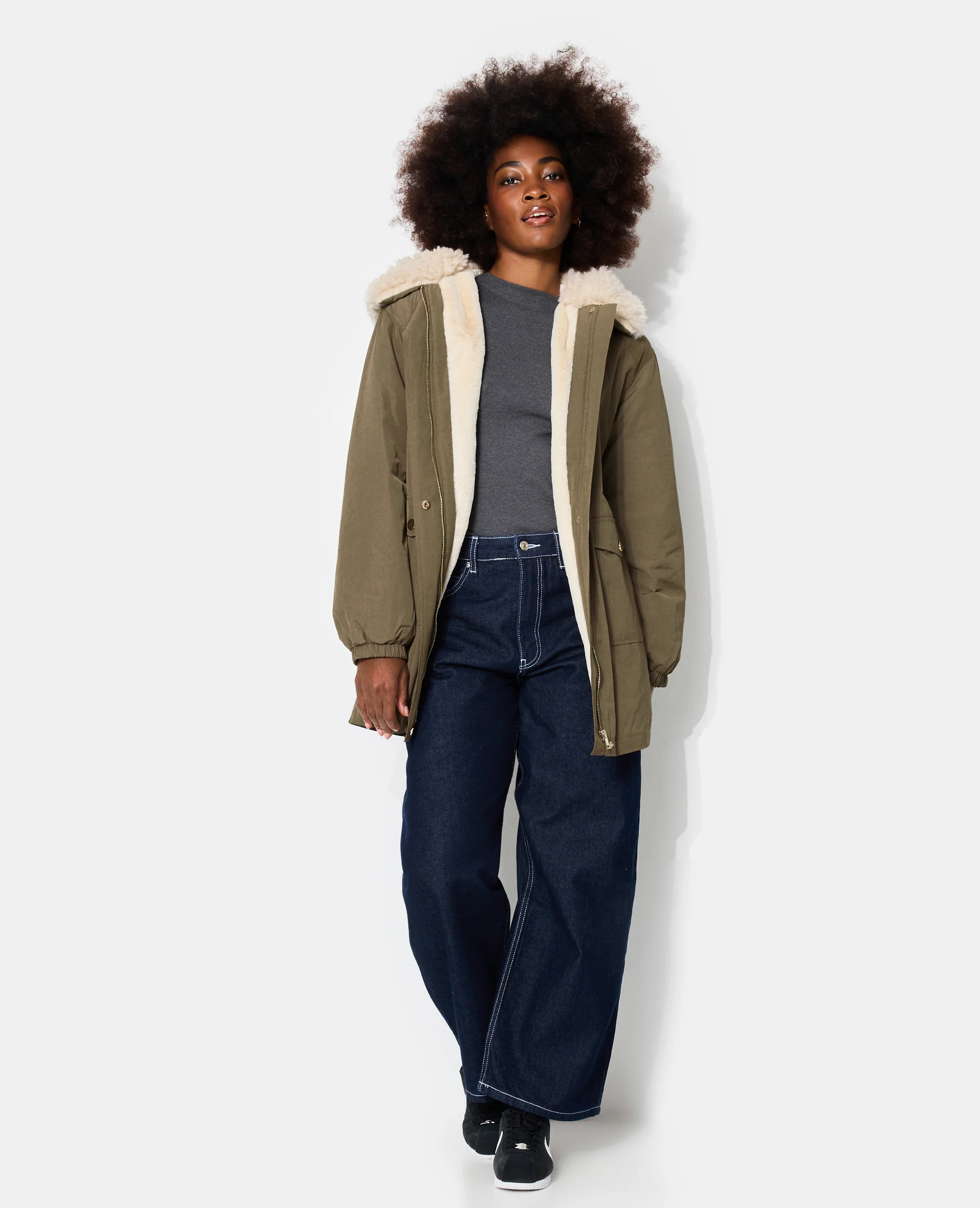 Parka doublée fourrure avec capuche - Image 3