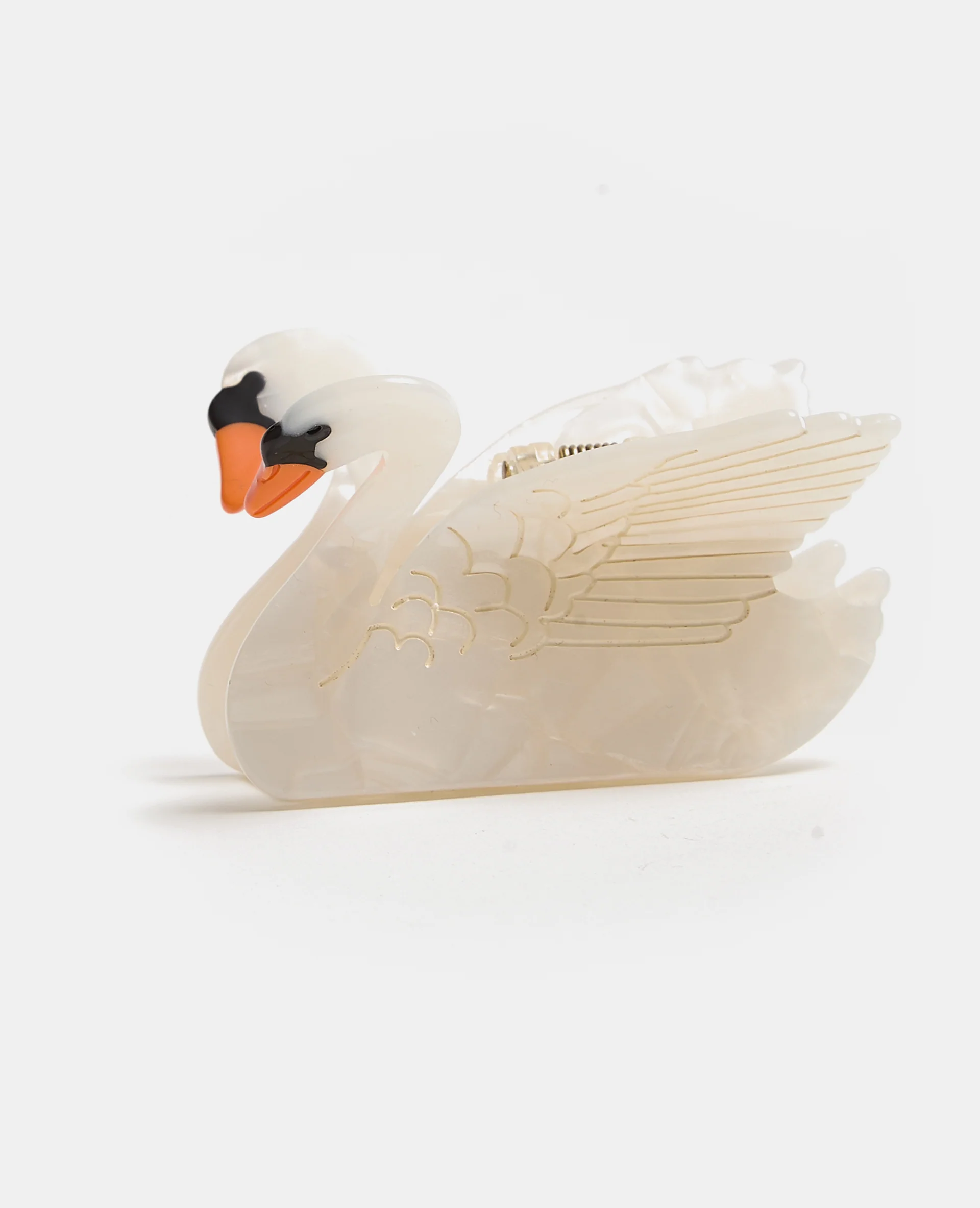 Pince crocodile cygne effet nacre
