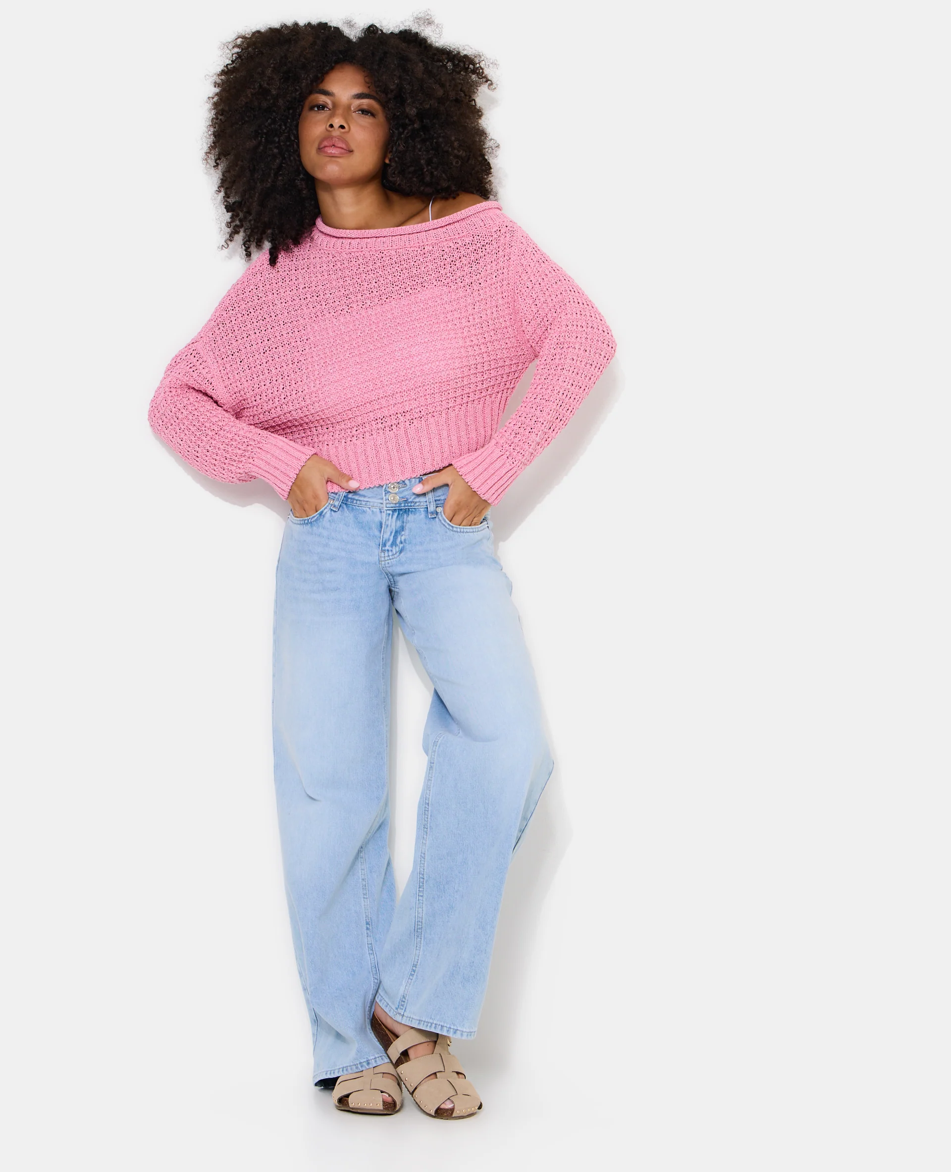 Pull asymétrique en maille ajourée - Image 3