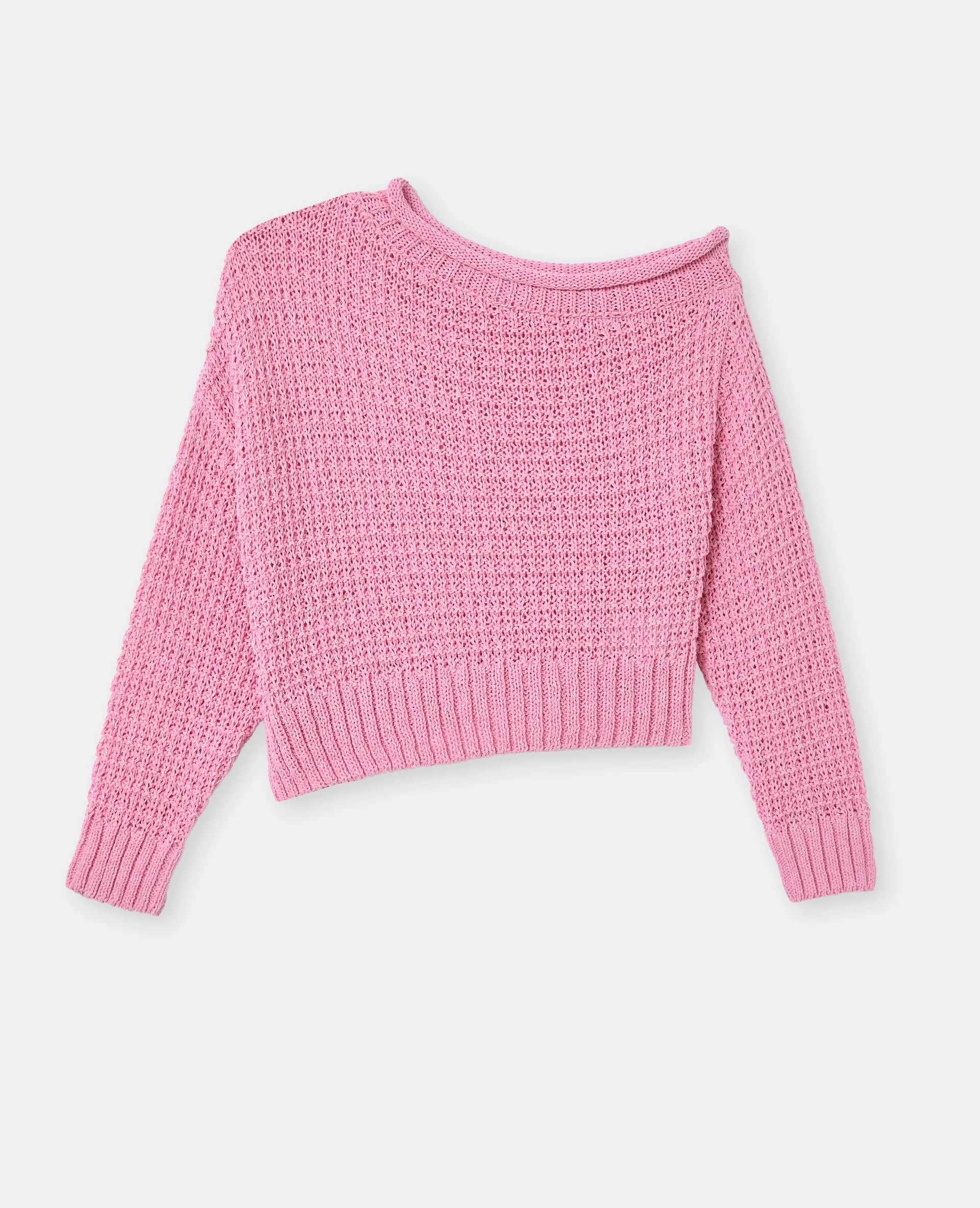 Pull asymétrique en maille ajourée - Image 4