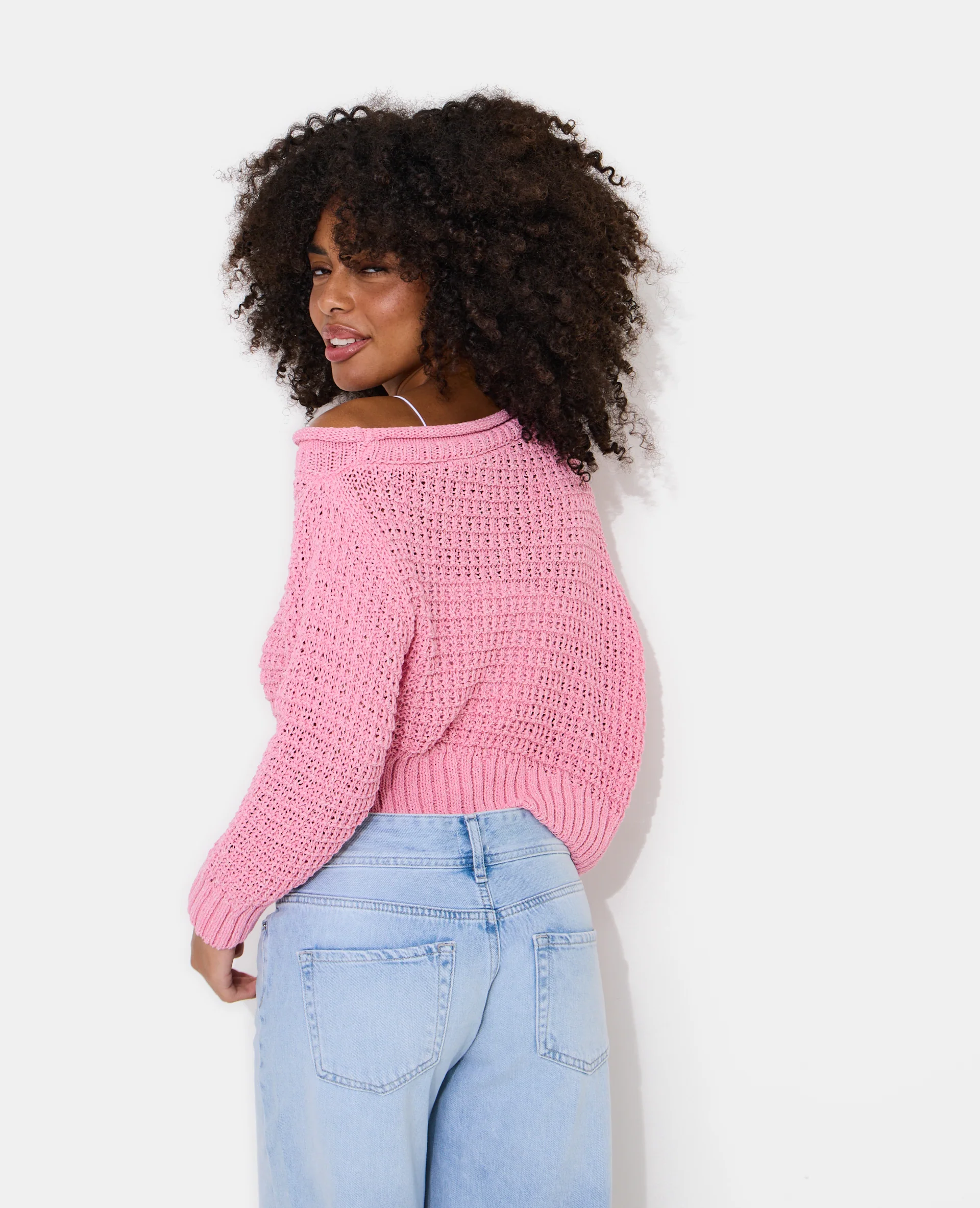 Pull asymétrique en maille ajourée - Image 6