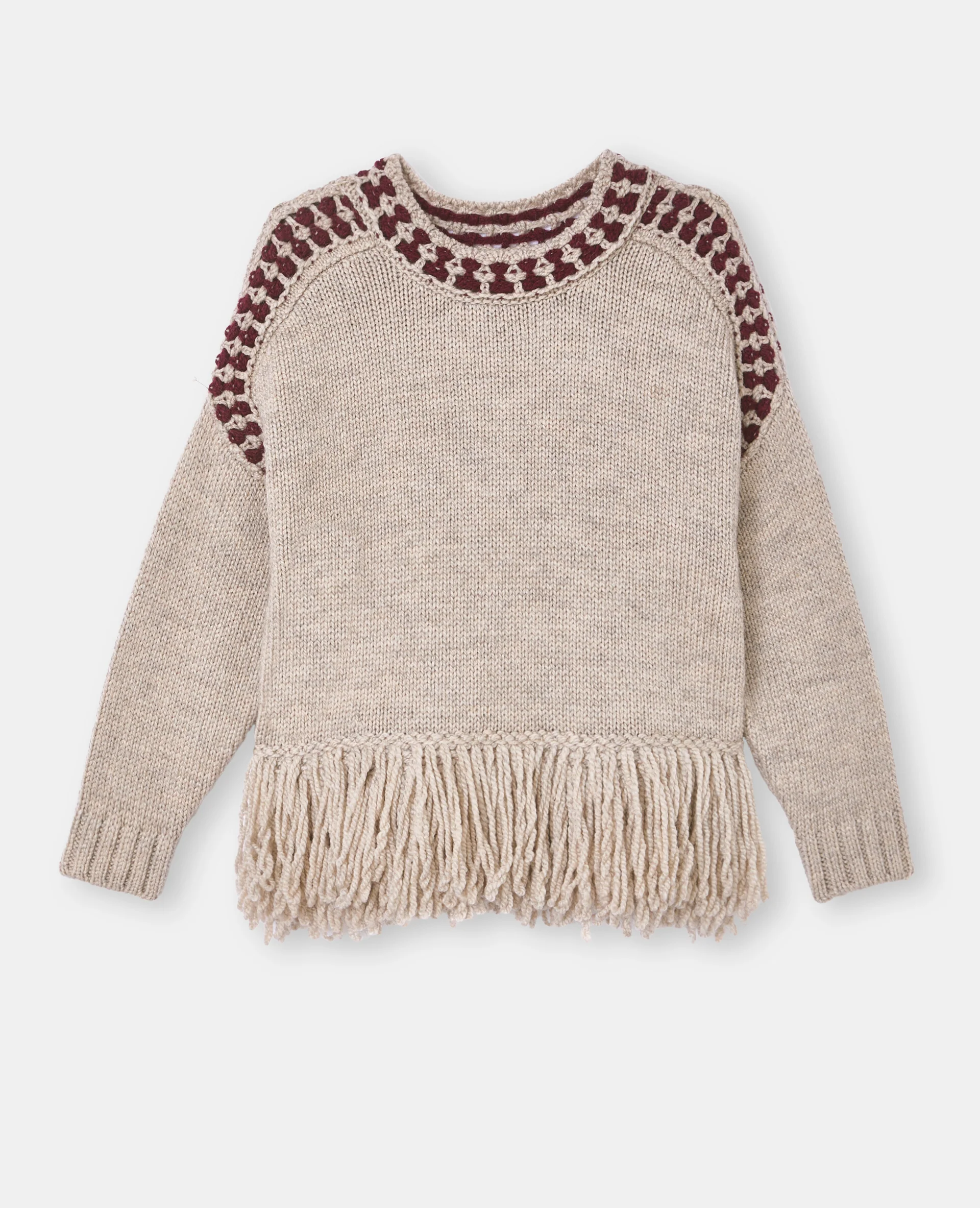 Pull avec franges et détails contrastés - Image 4