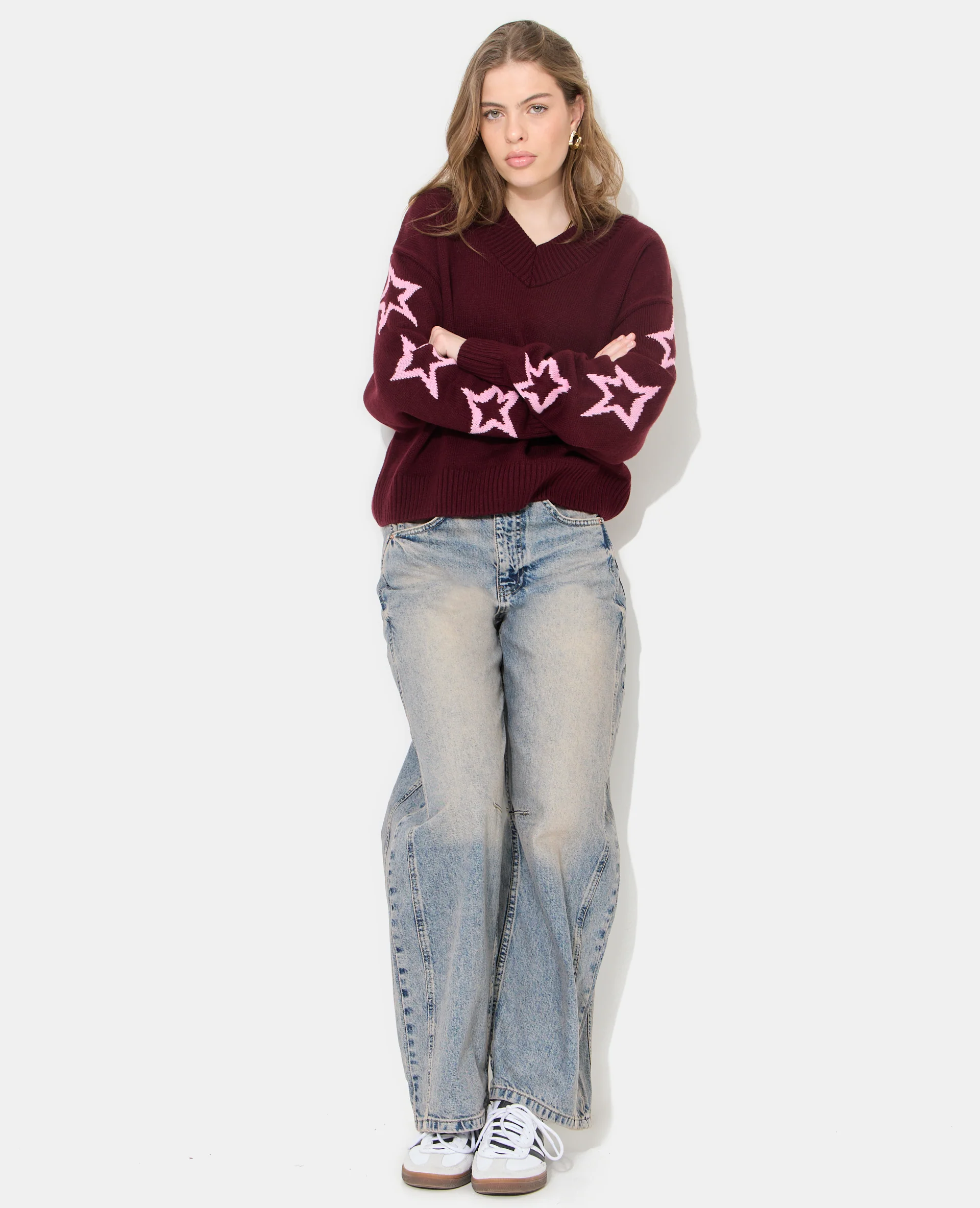 Pull col V avec étoiles - Image 3