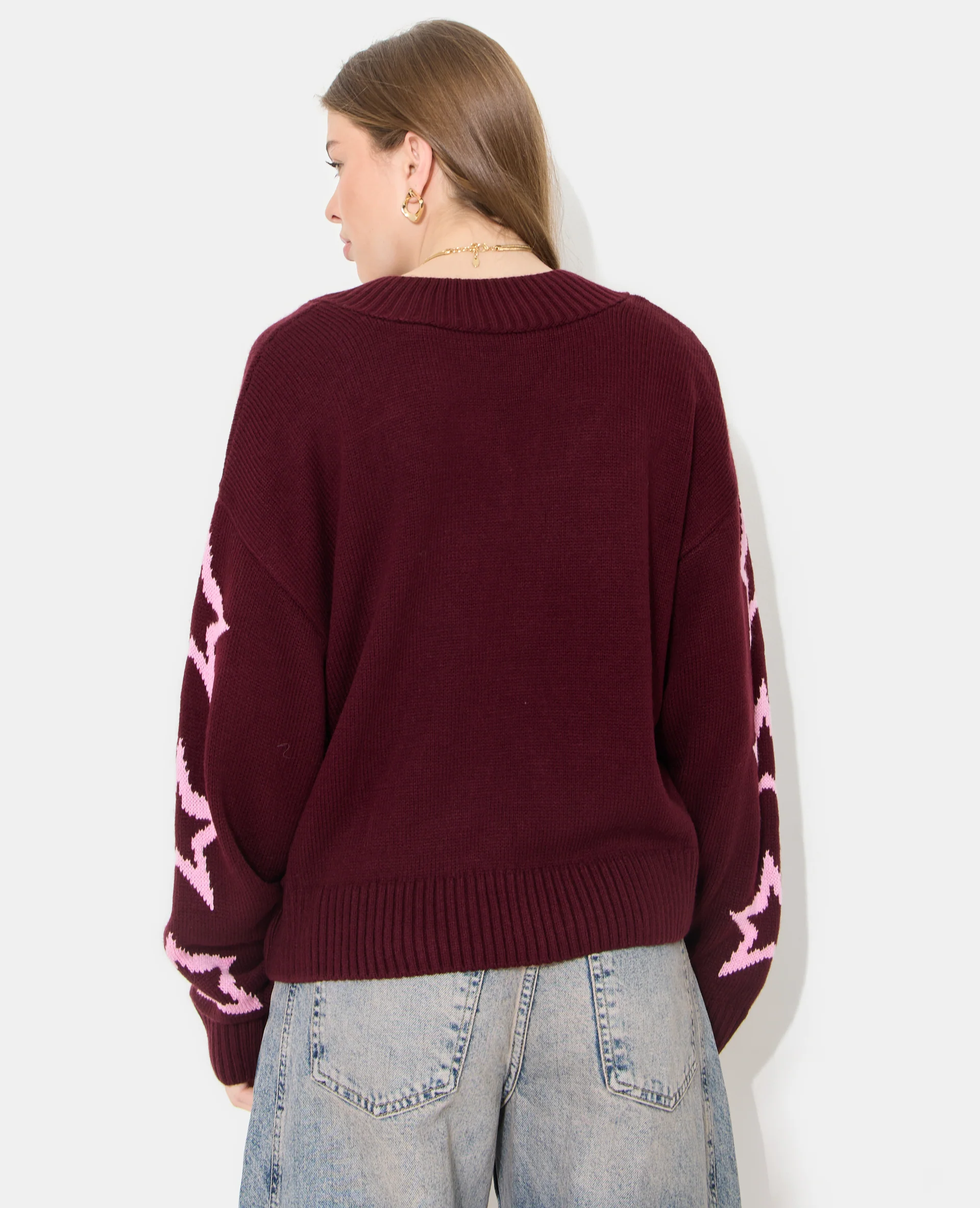 Pull col V avec étoiles - Image 6