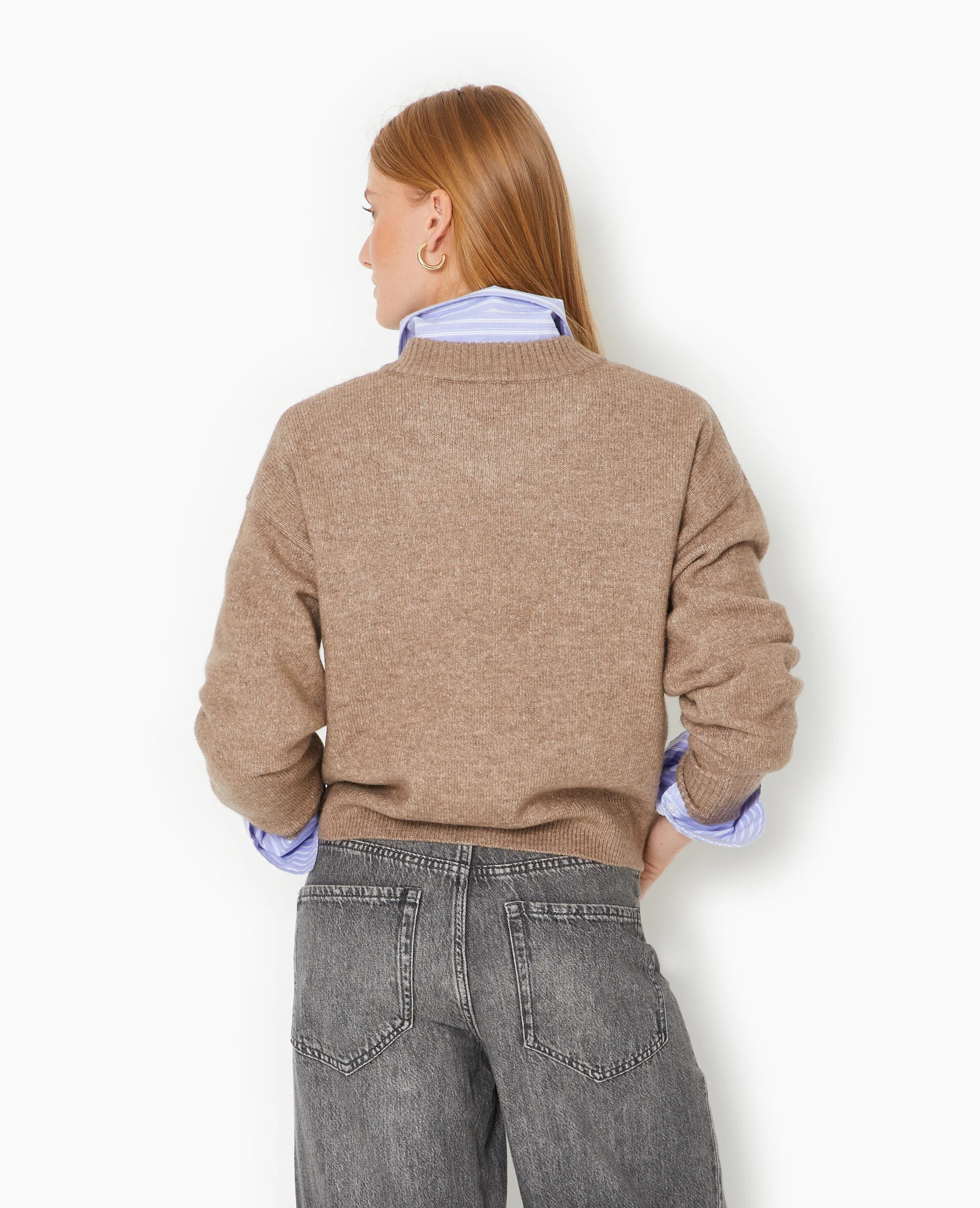 Pull col V en maille - Image 6