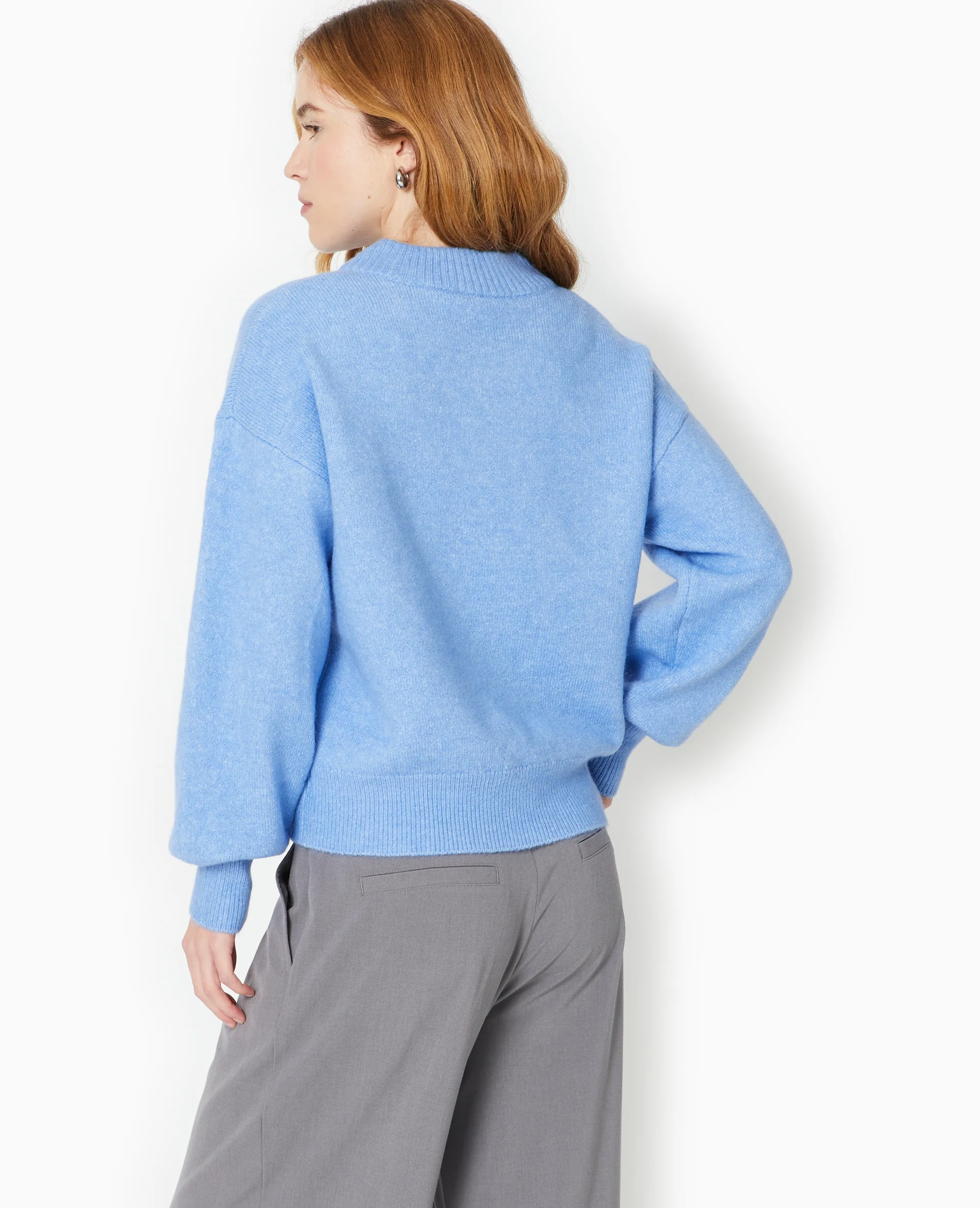 Pull col V en maille - Image 6