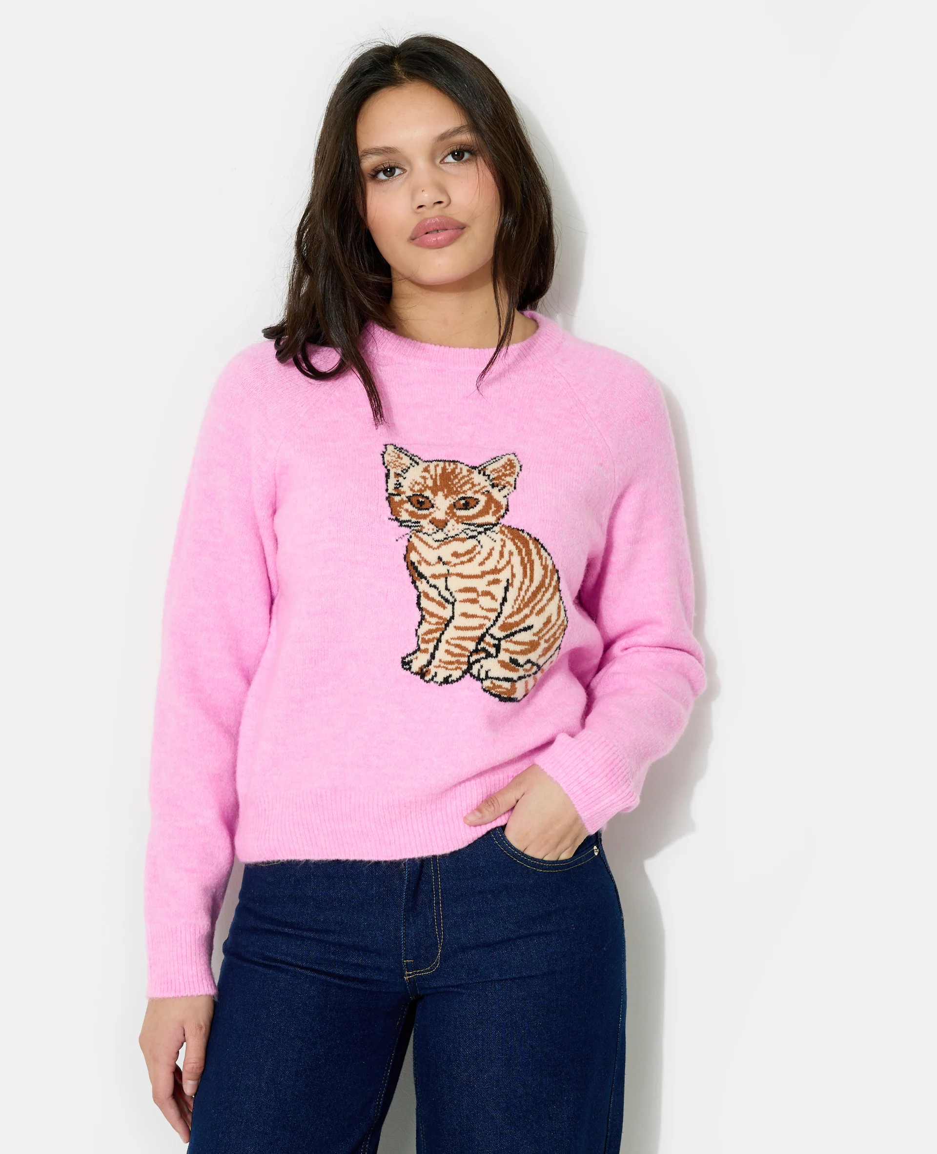 Pull en maille avec chaton - Image 5