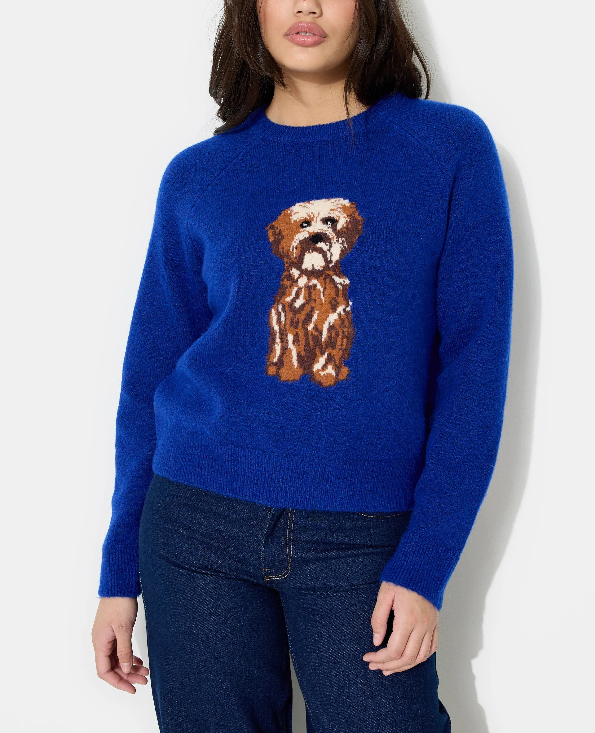 Pull en maille avec chien - Image 2