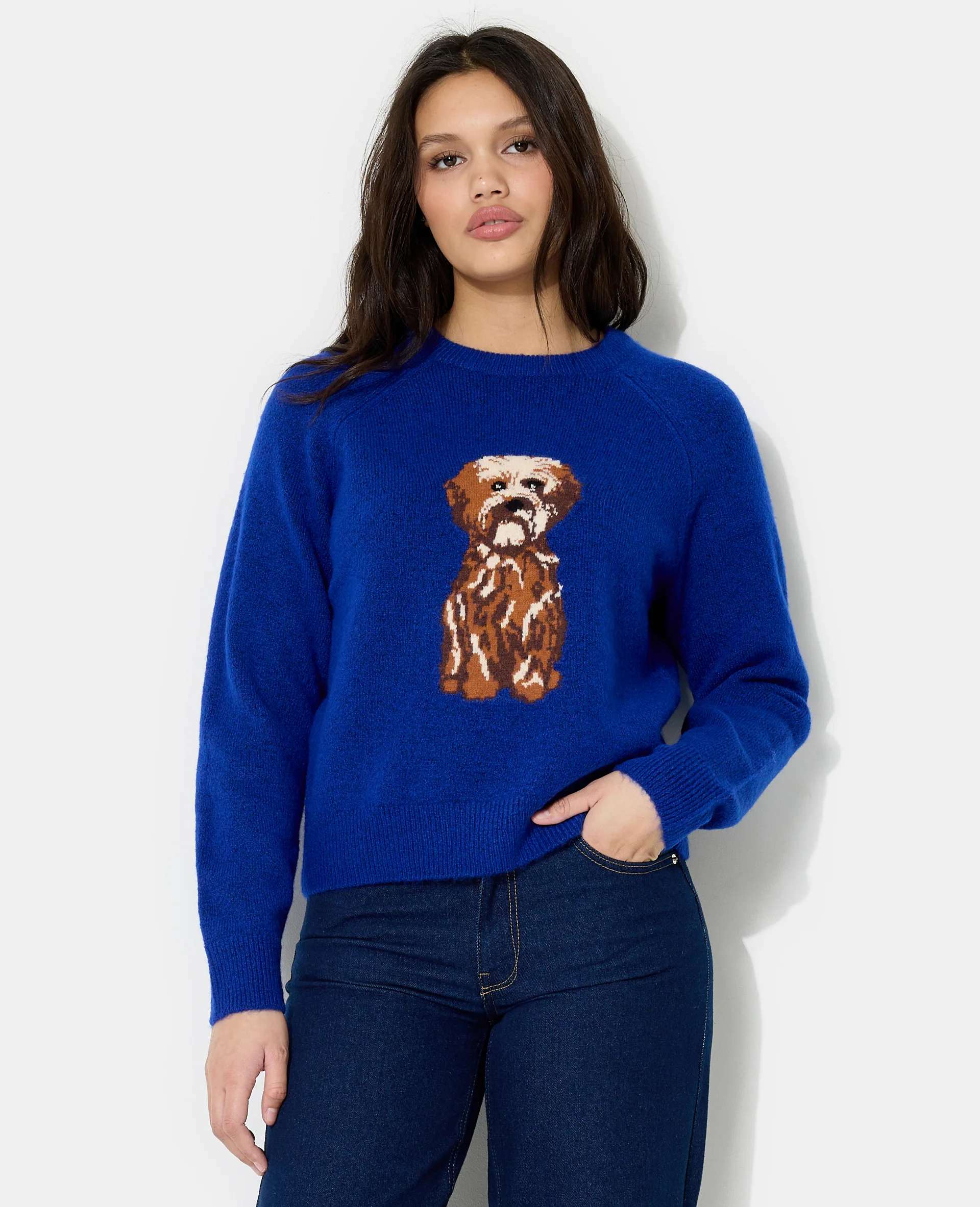 Pull en maille avec chien - Image 5