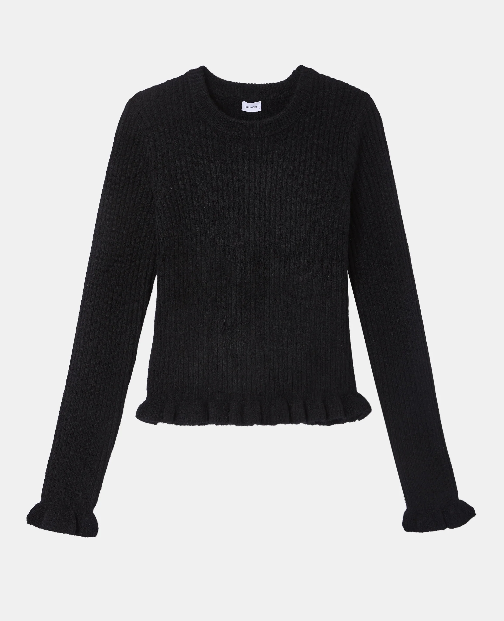 Pull en maille côtelée avec finitions ondulées - Image 3