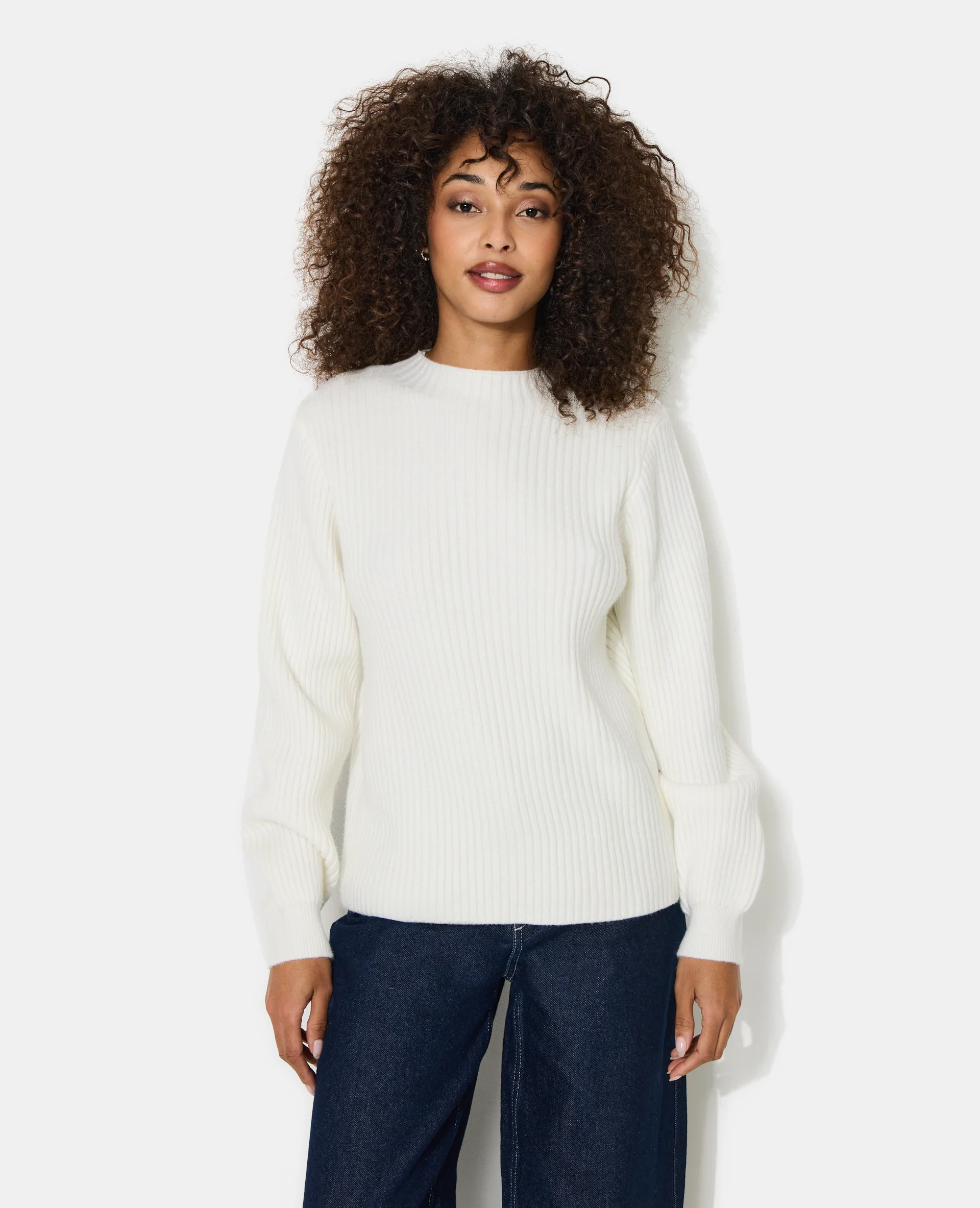Pull en maille côtelée avec jacquard dos - Image 5