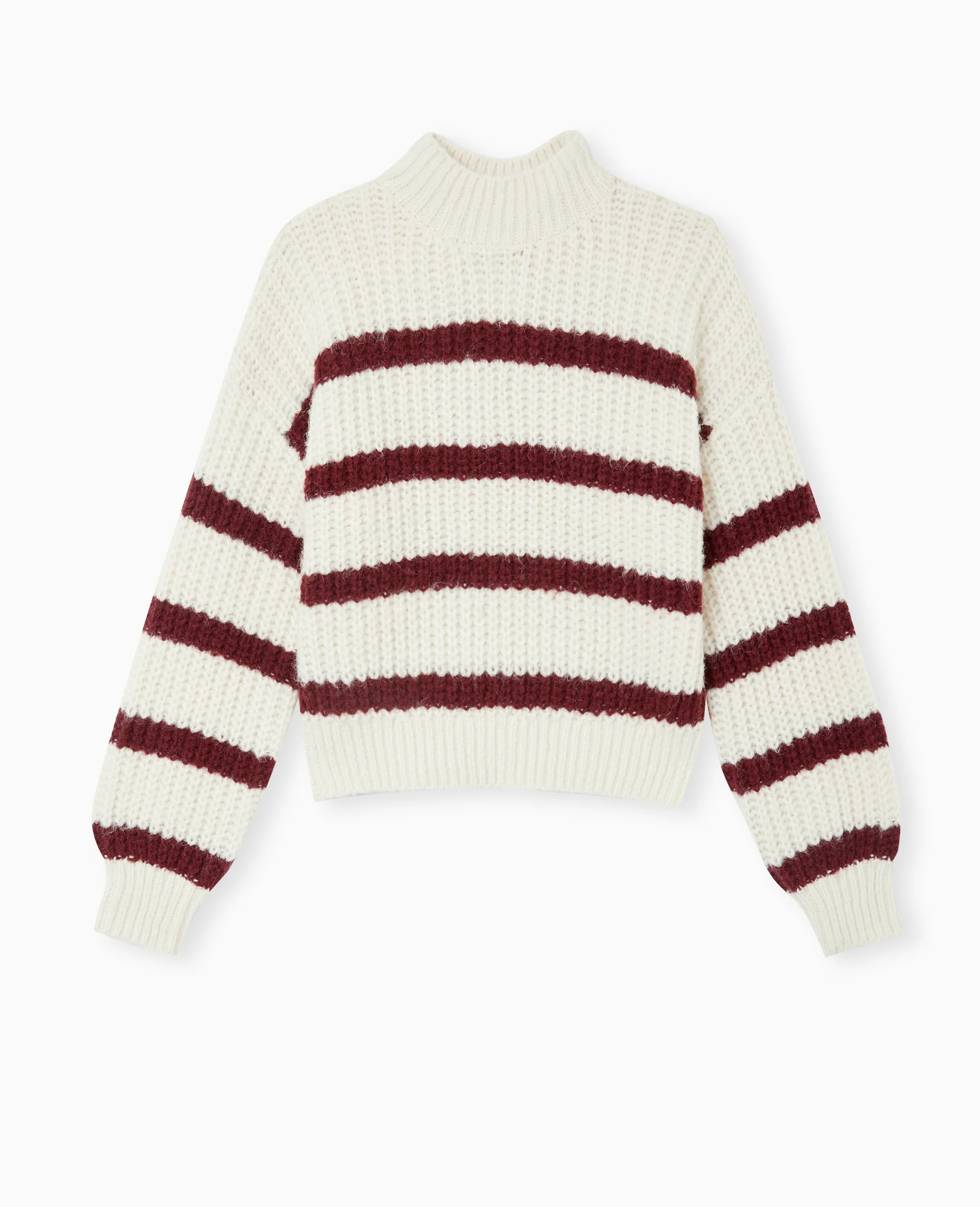 Pull grosse maille avec rayures - Image 4