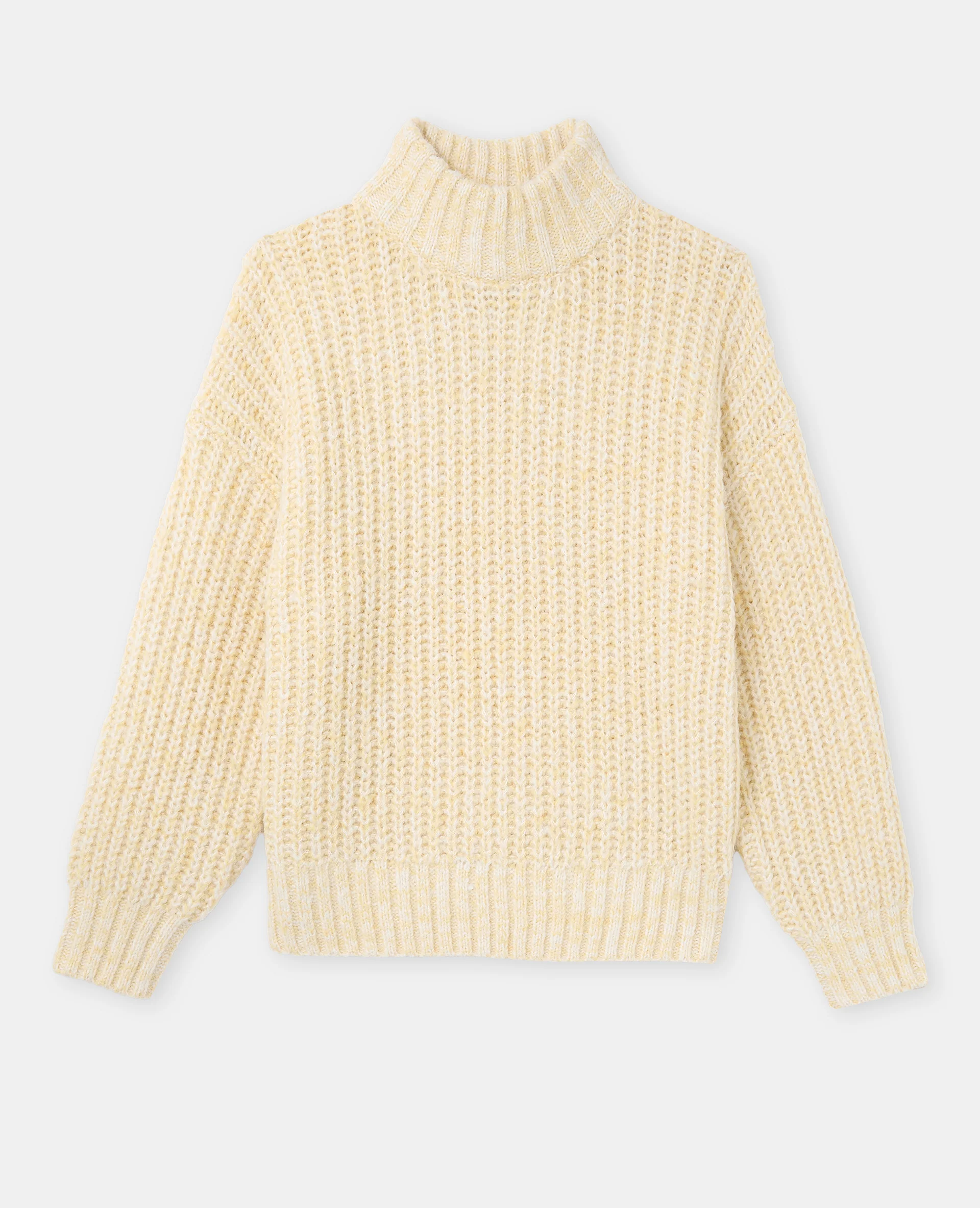 Pull grosse maille moulinée col montant - Image 4