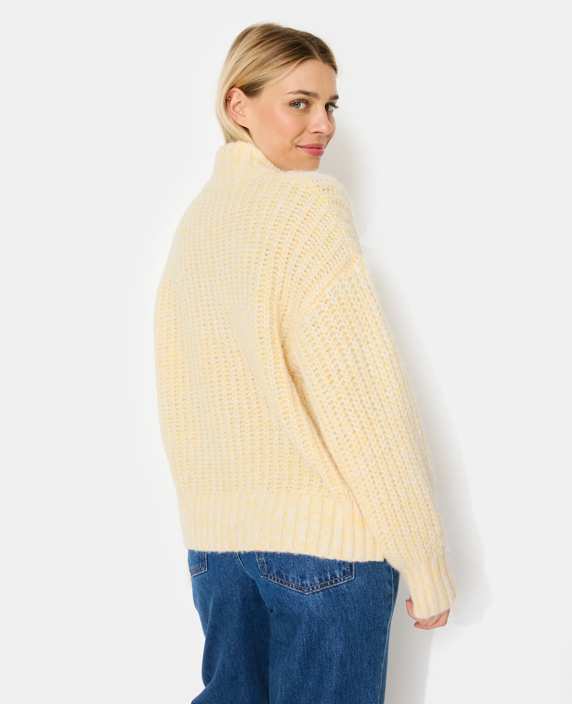 Pull grosse maille moulinée col montant - Image 6