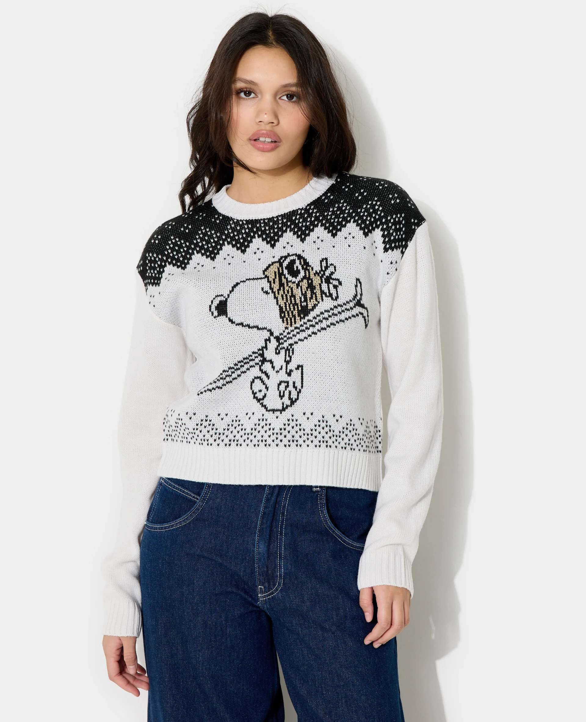 Pull jacquard SNOOPY