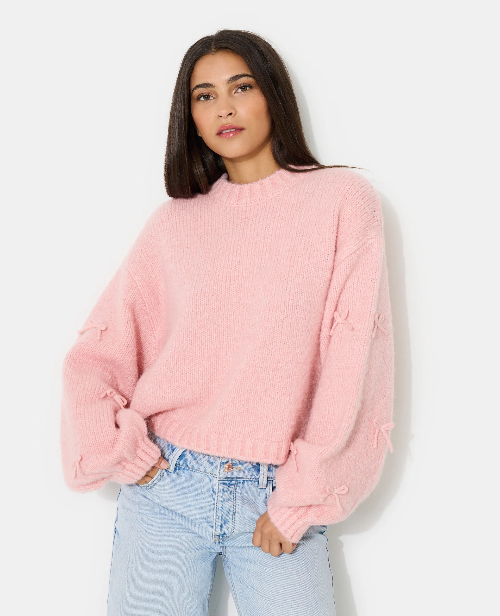 Pull manches amples avec nœuds