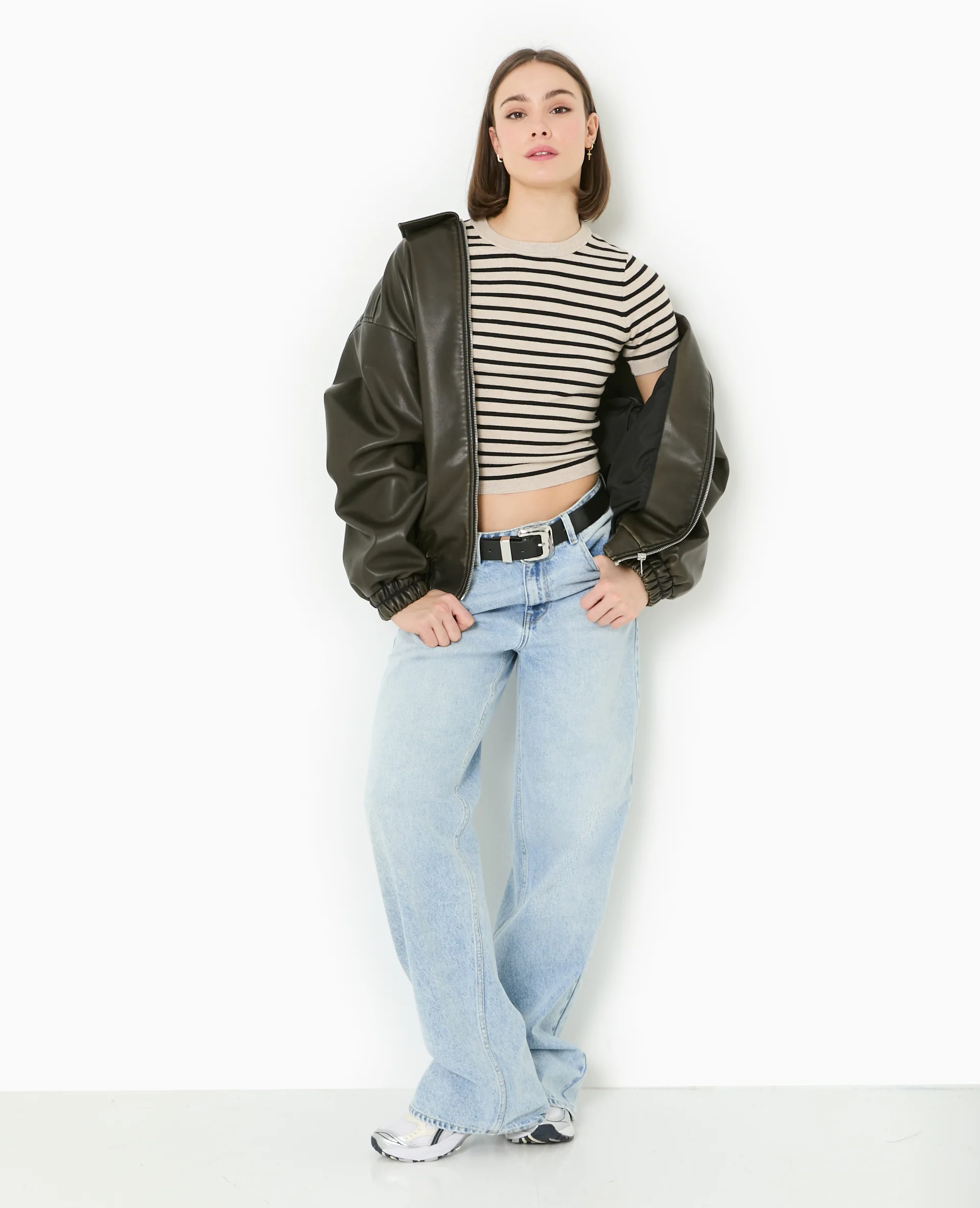 Pull manches courtes en maille fine - Image 7