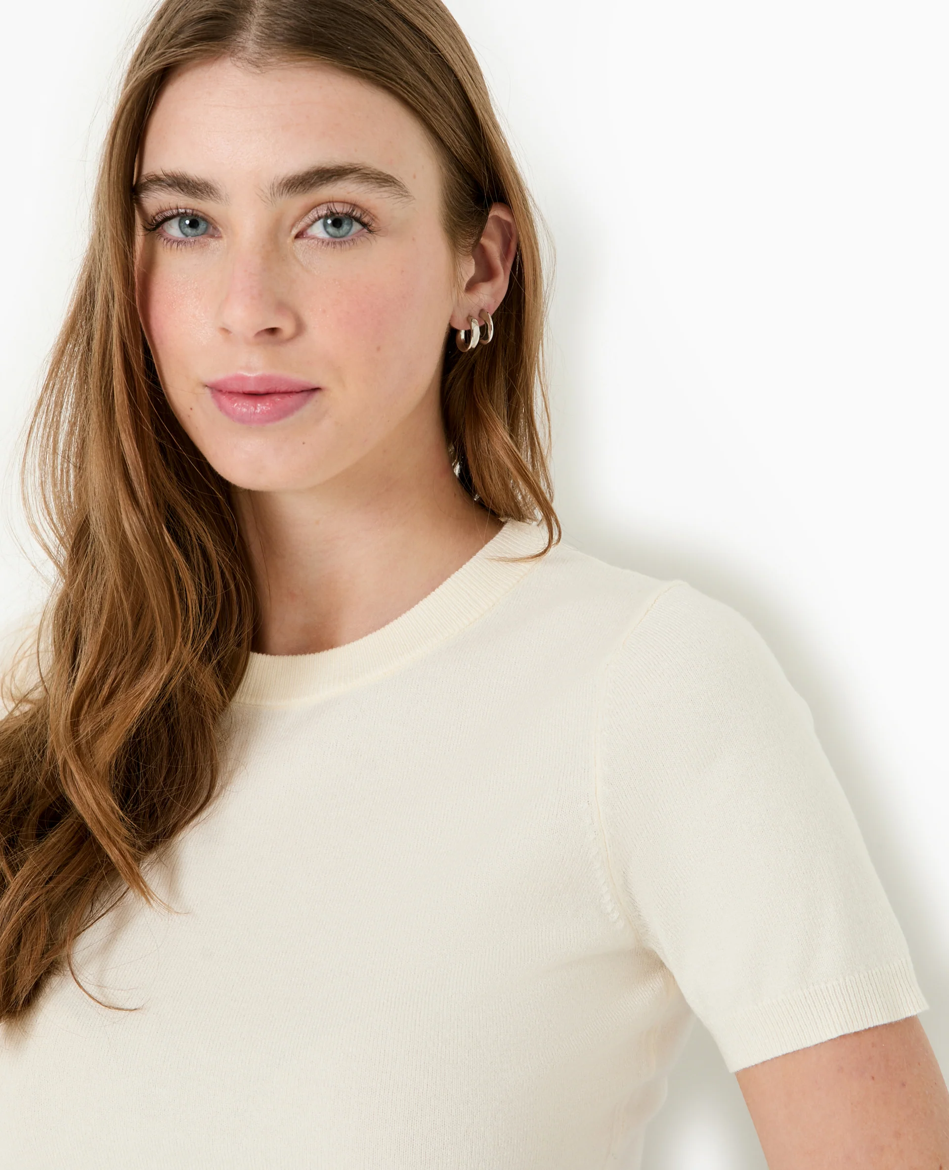 Pull manches courtes en maille fine - Image 3