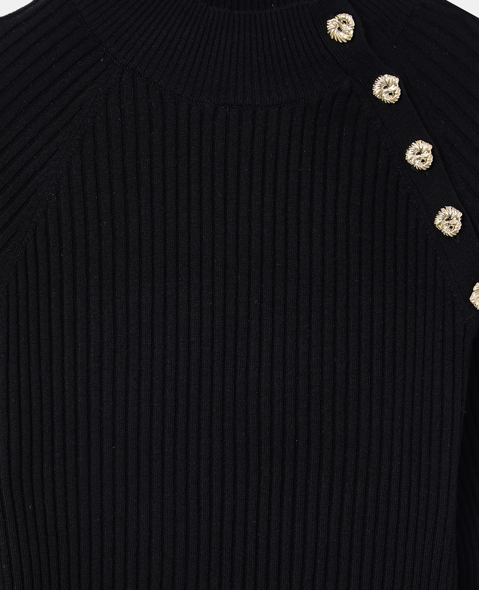 Pull moulant en maille côtelée avec boutons - Image 7