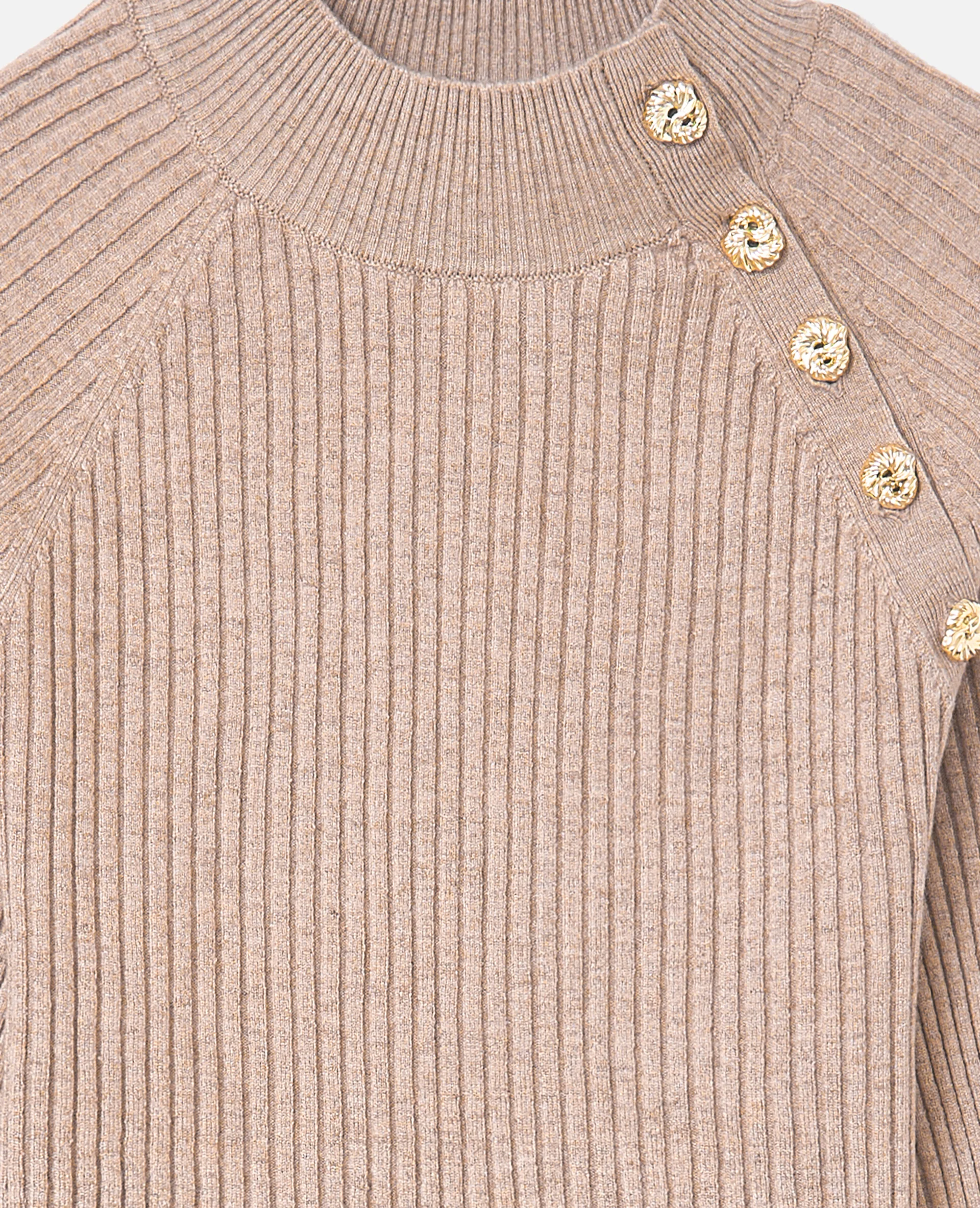 Pull moulant en maille côtelée avec boutons - Image 8