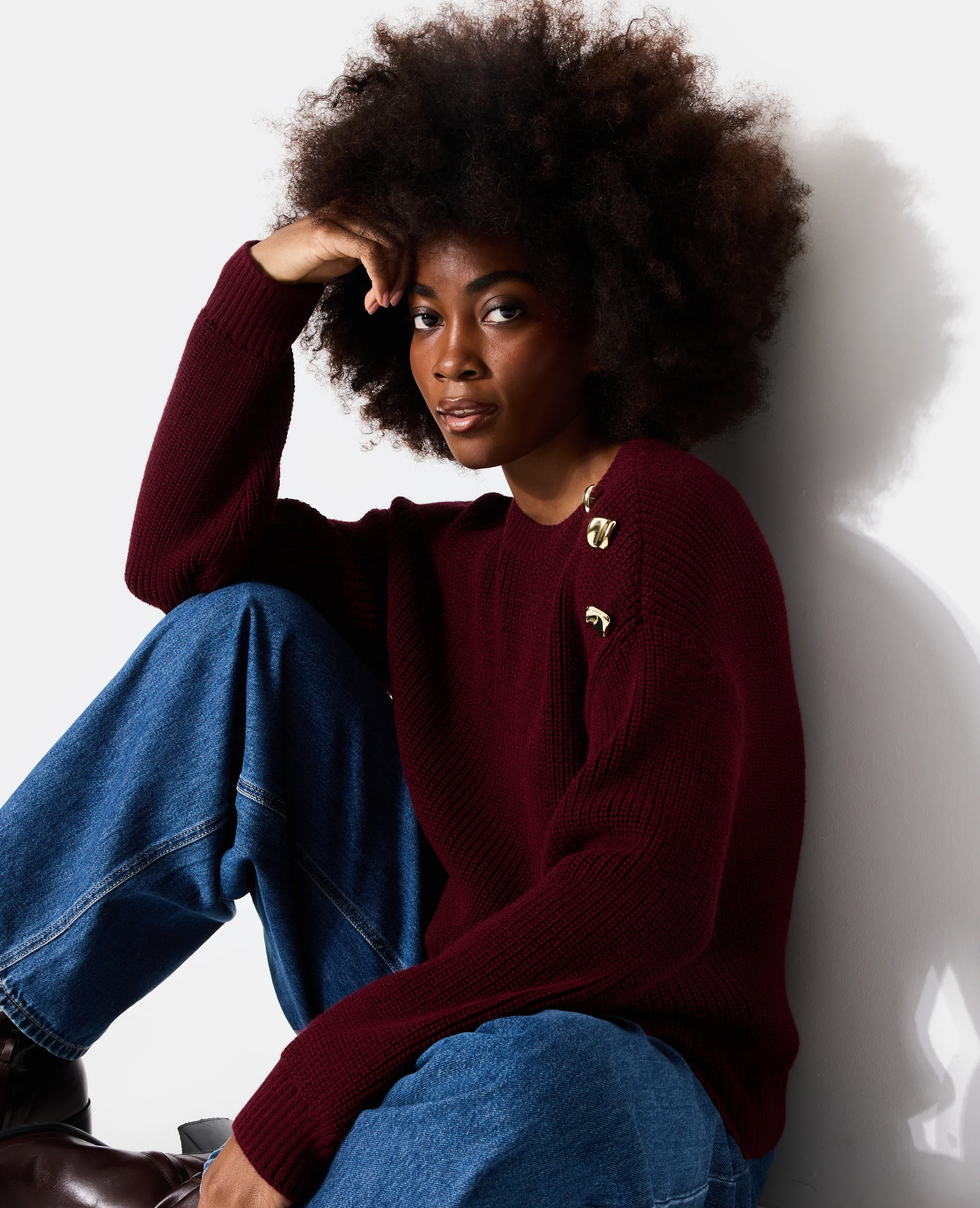 Pull oversize avec écharpe amovible - Image 3