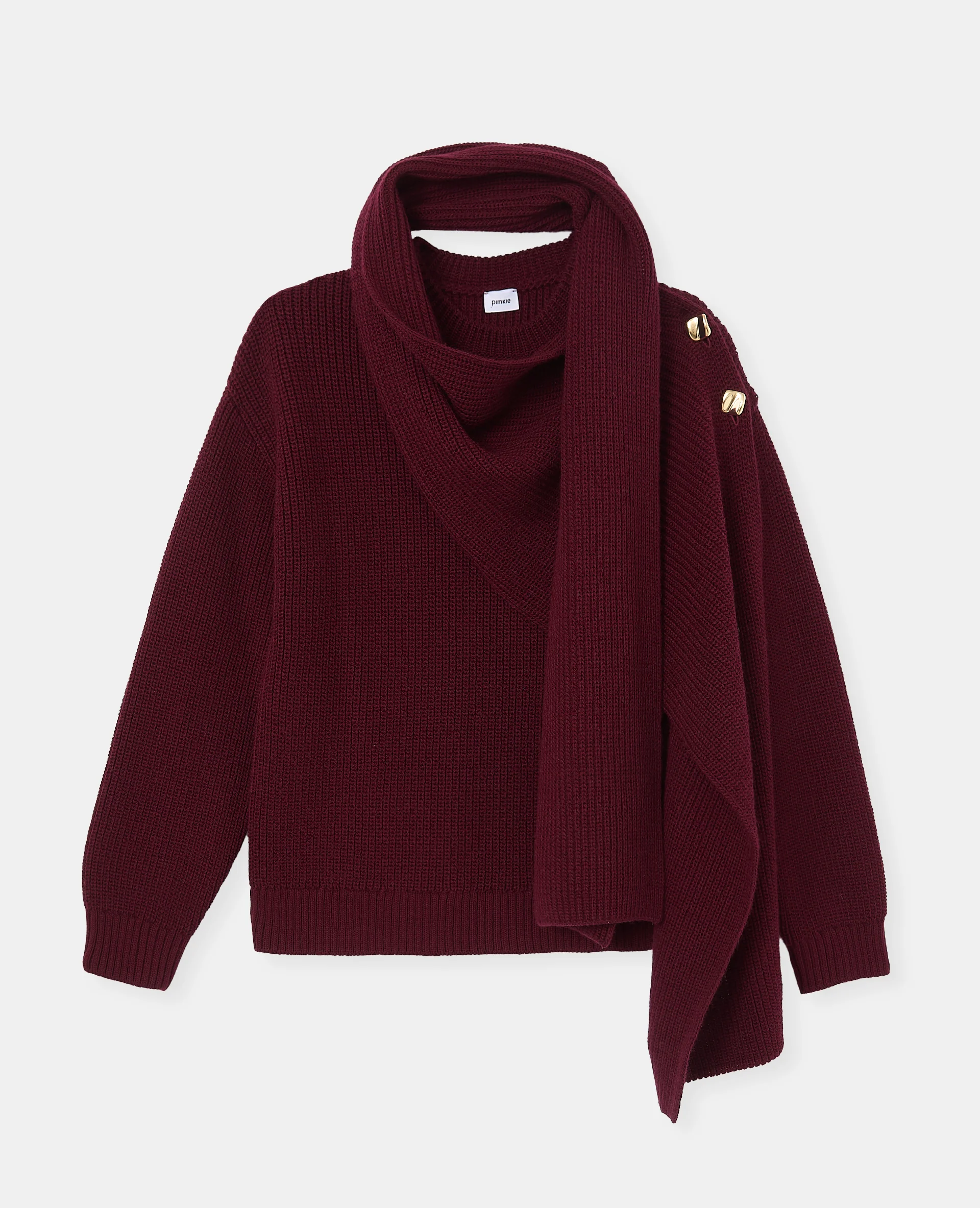Pull oversize avec écharpe amovible - Image 4